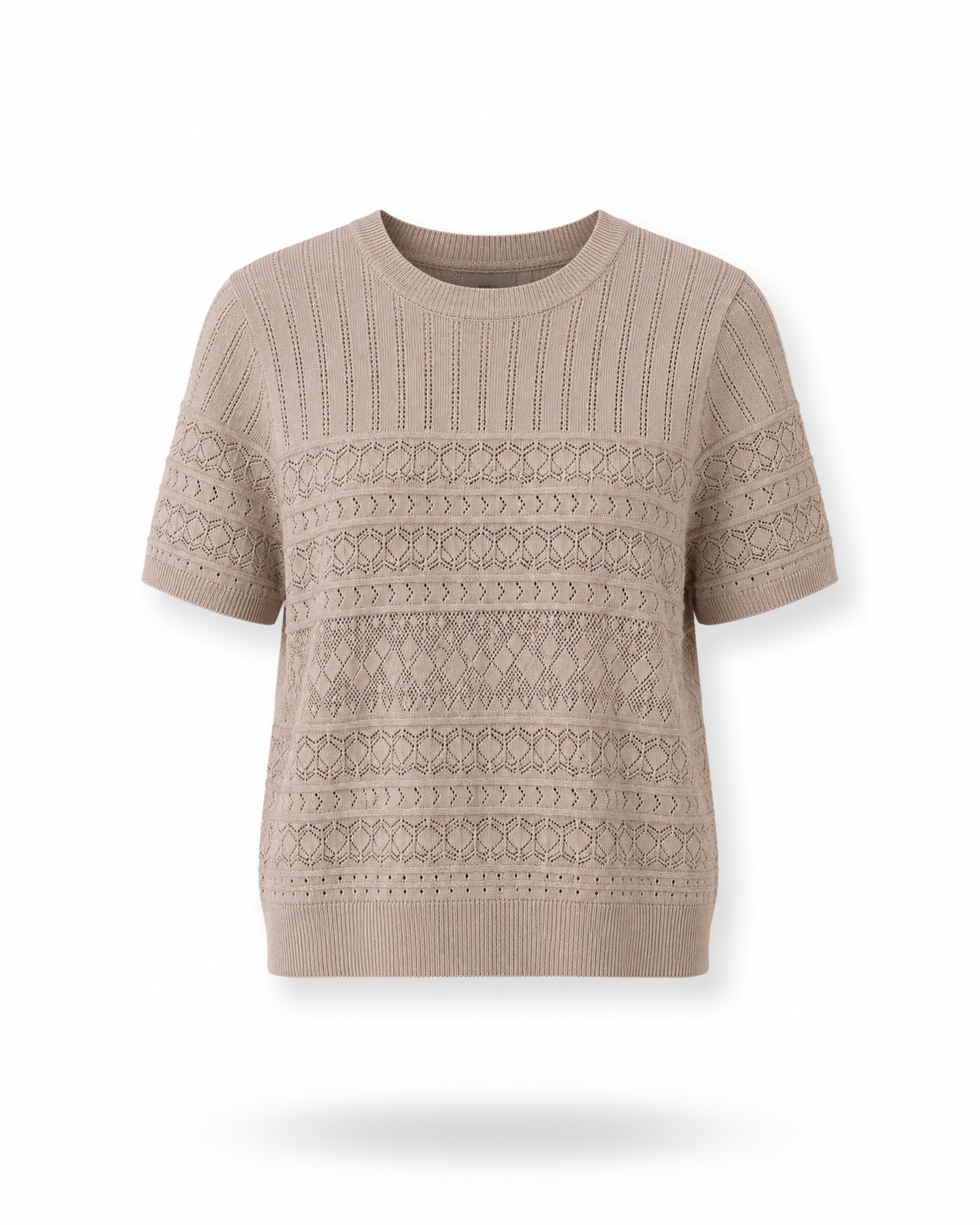 Strick T-Shirt Braun