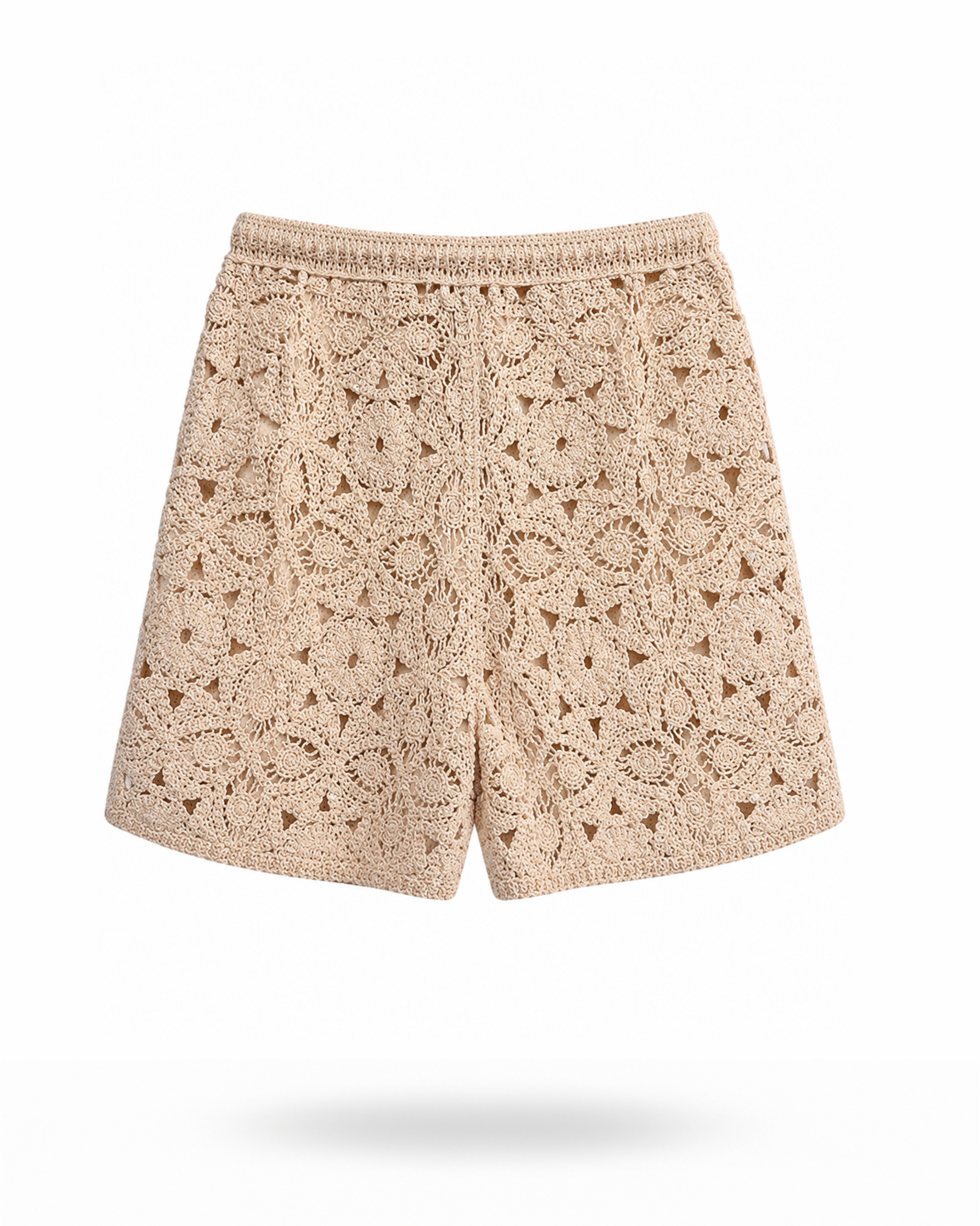 Häkel Shorts beige