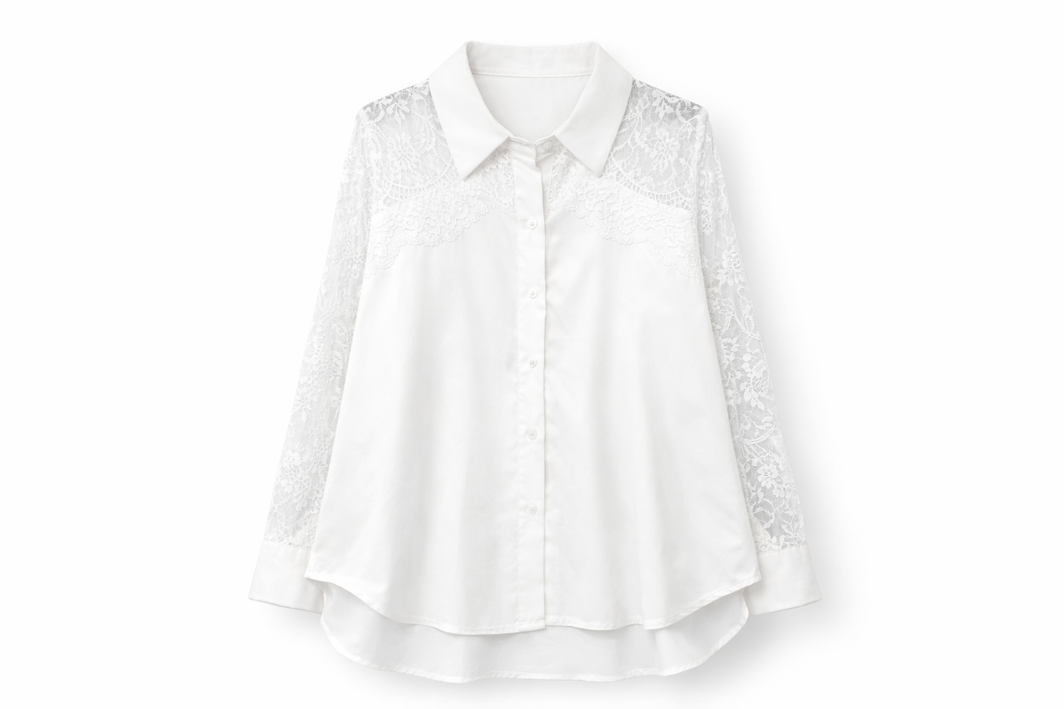 Bluse Spitze Weiß