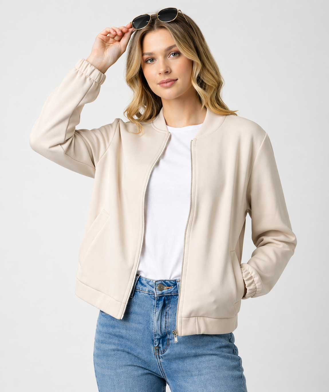 Dünne Jacke Beige