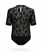 Schwarzer Spitzenbody

Body One Size Damen

Spitzen-Oberteil Damen