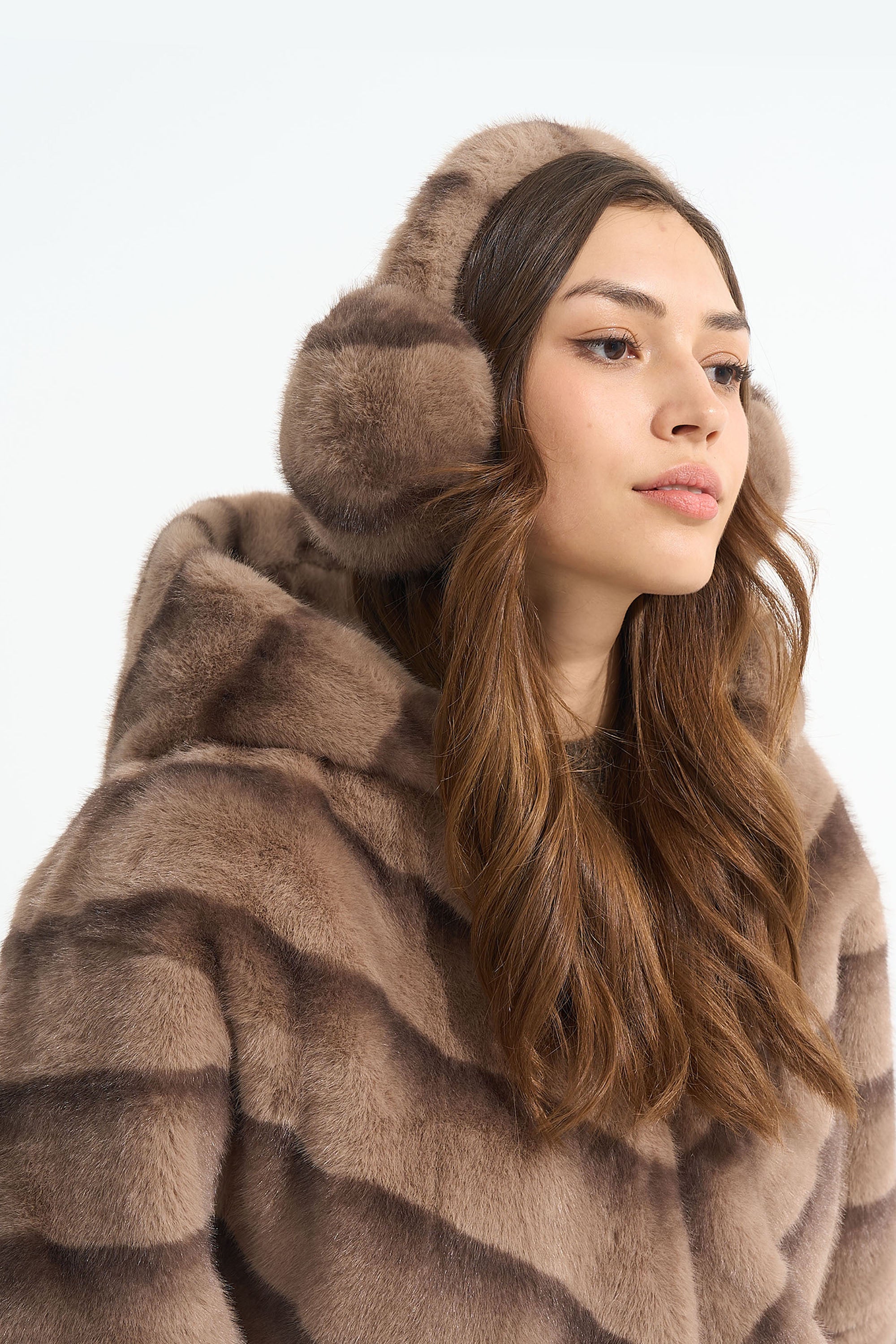 Ohrenwärmer Kunstfell Taupe