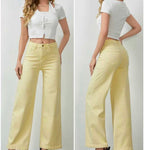Weite Jeans Gelb
