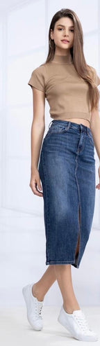Jeansrock lang