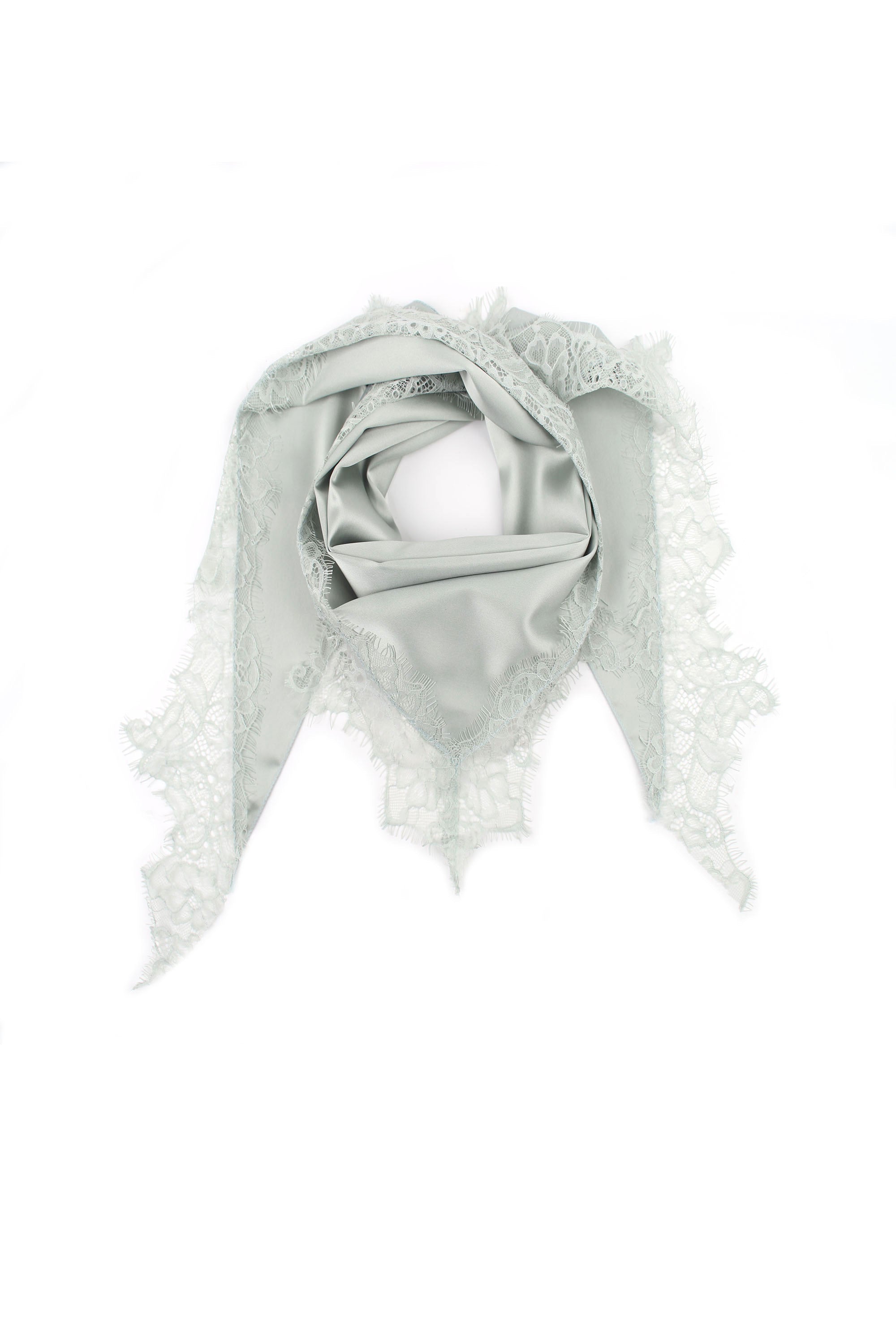 Tuch mit Spitze Mint