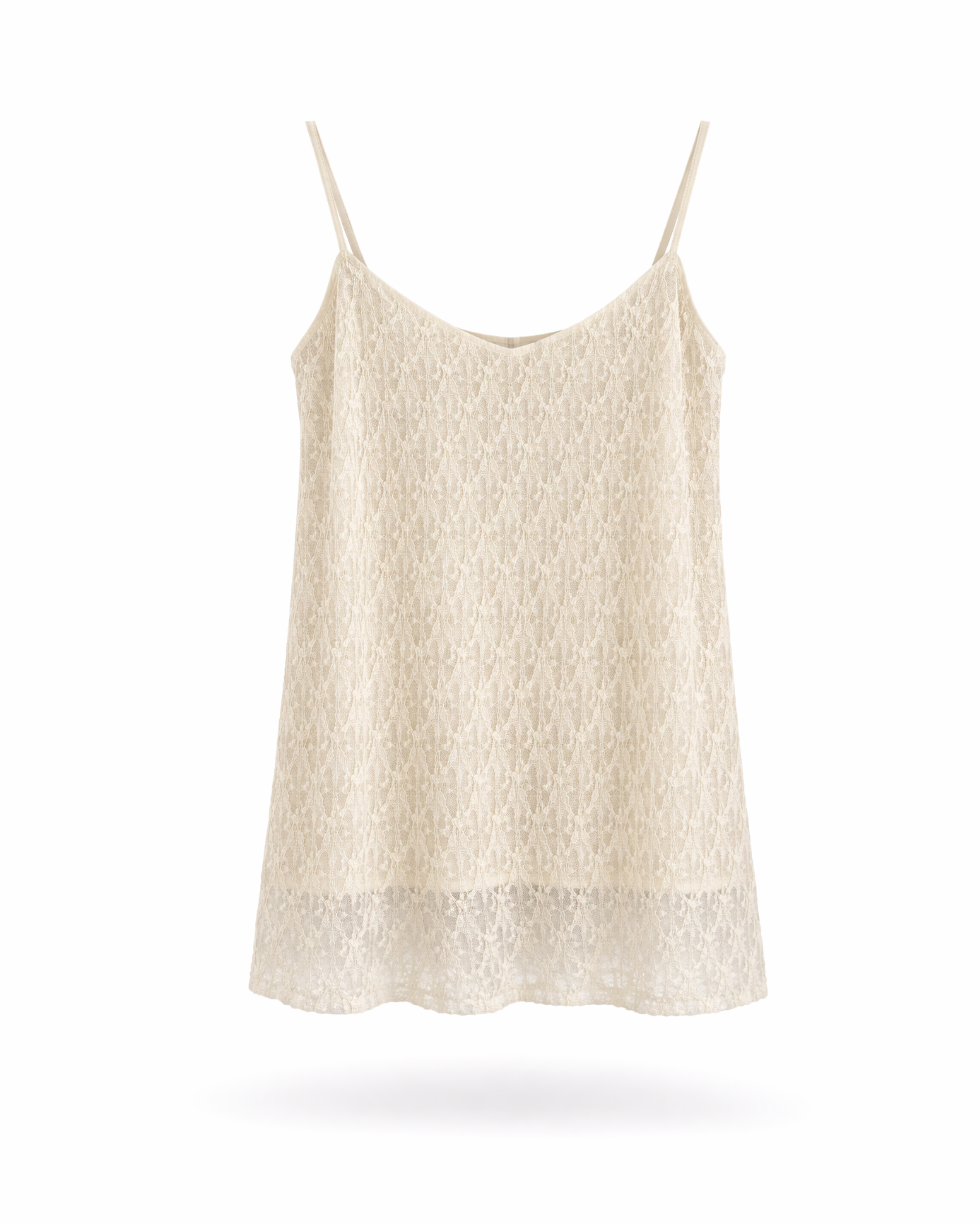 Curvy Top Spitze Beige