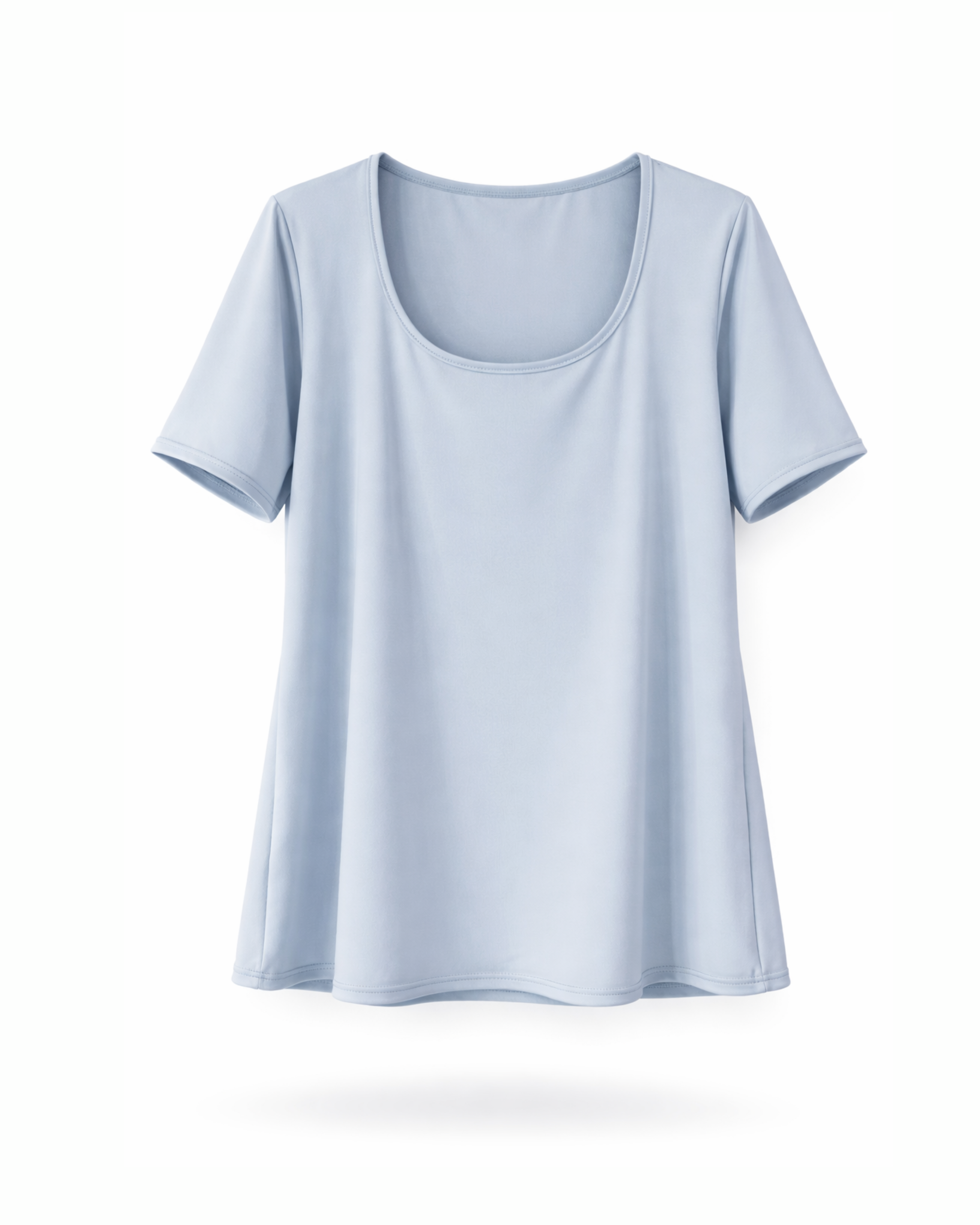 Curvy Uni-Shirt Blau