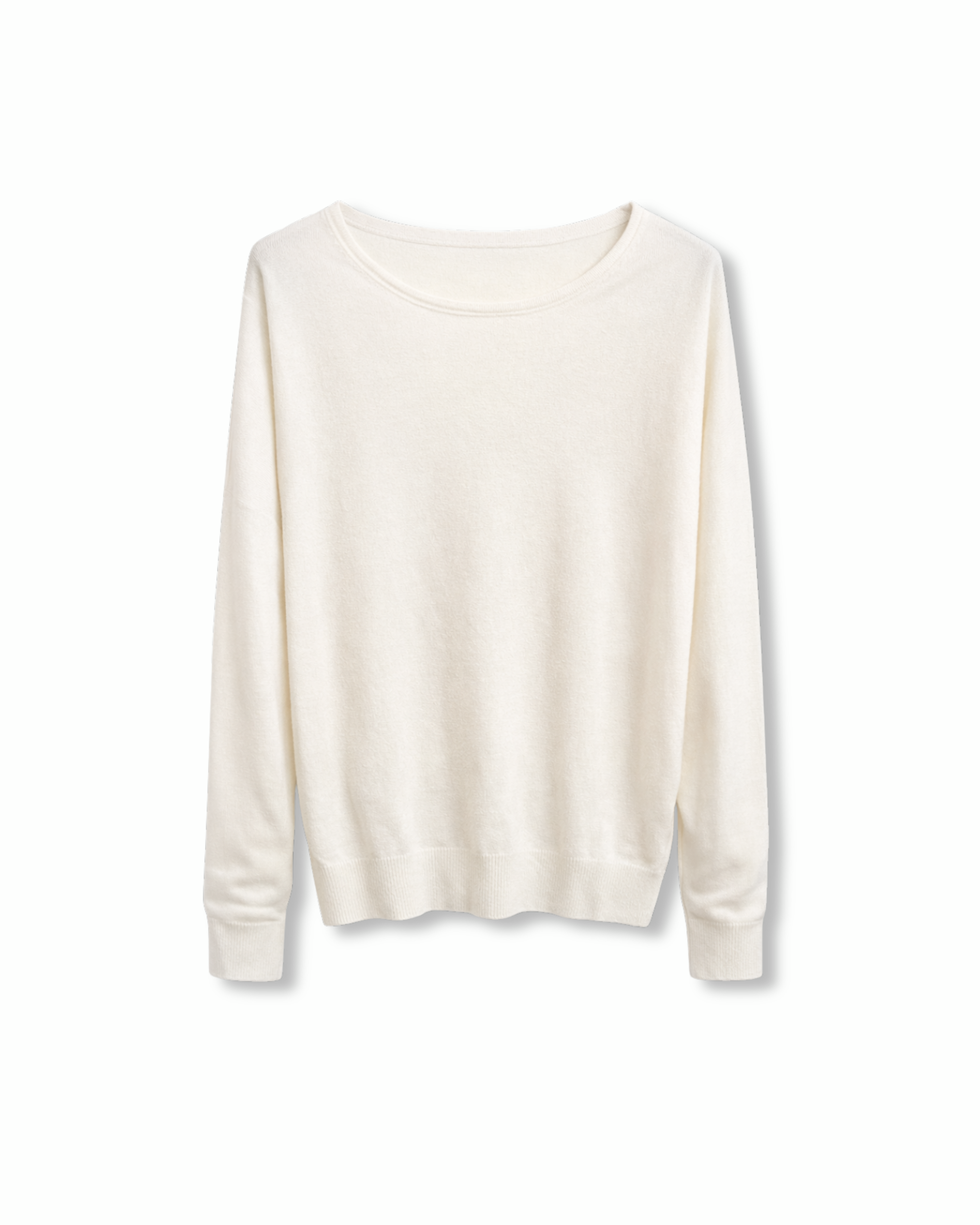 Longshirt Rundhals Weiß