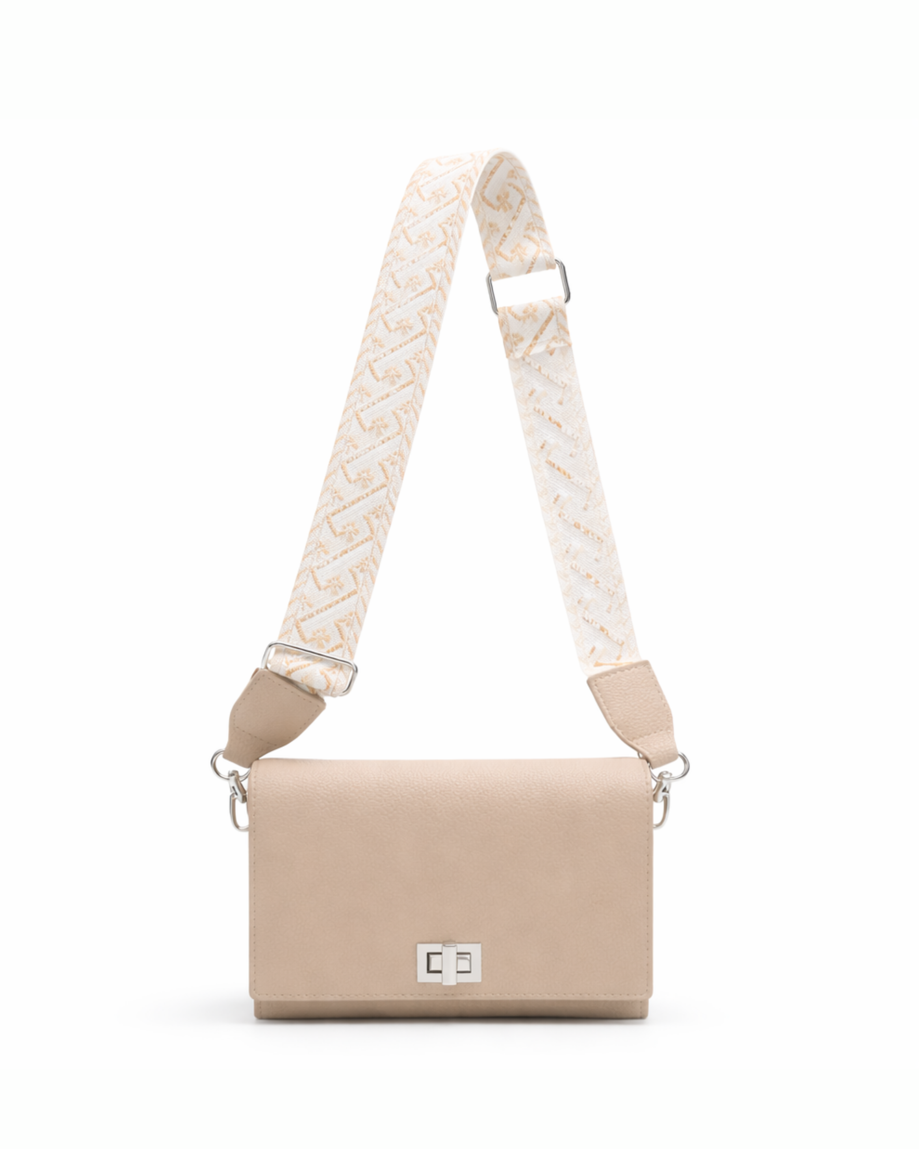 Tasche Breiter Riemen Beige