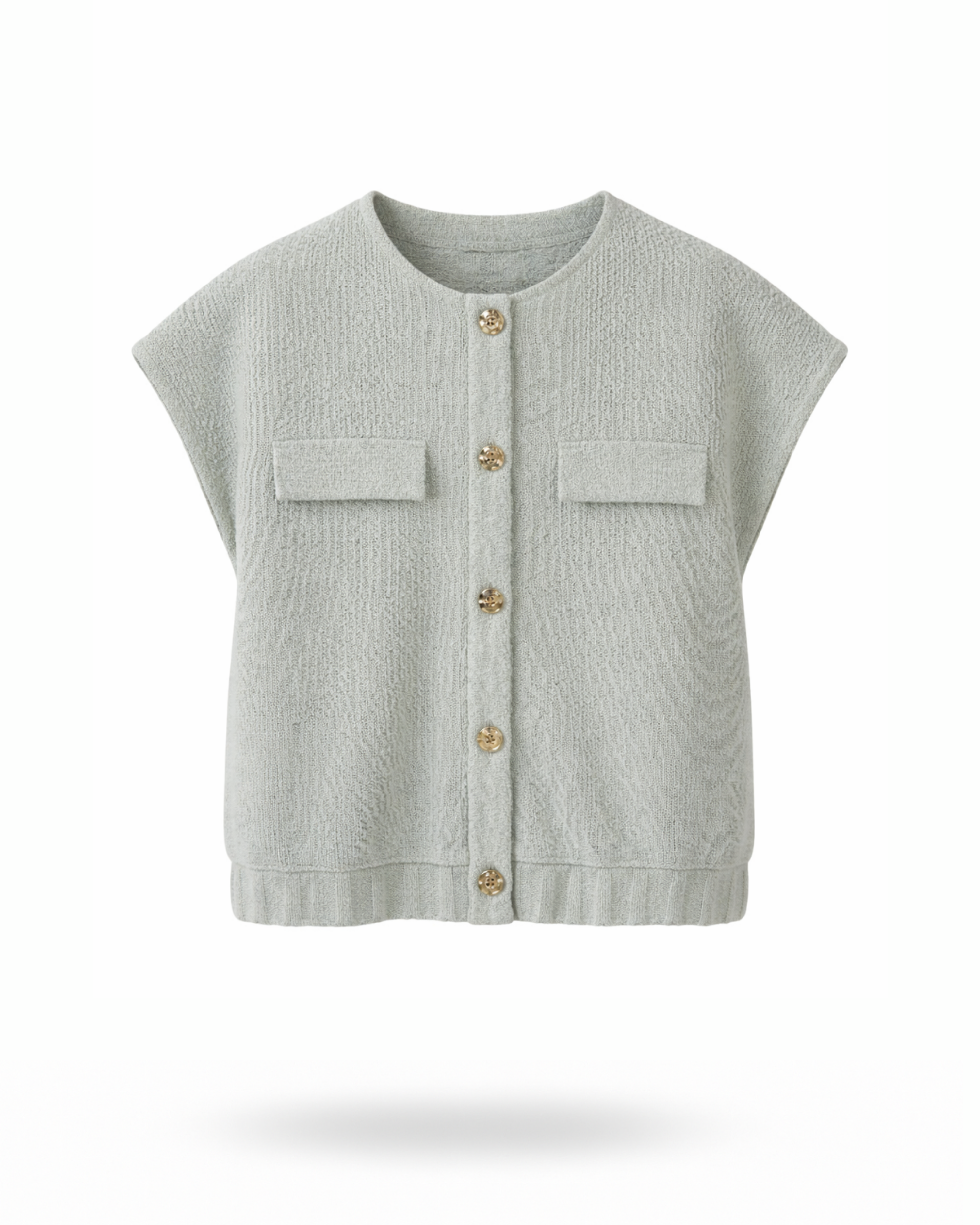 Ärmellose Weste Mintgrün