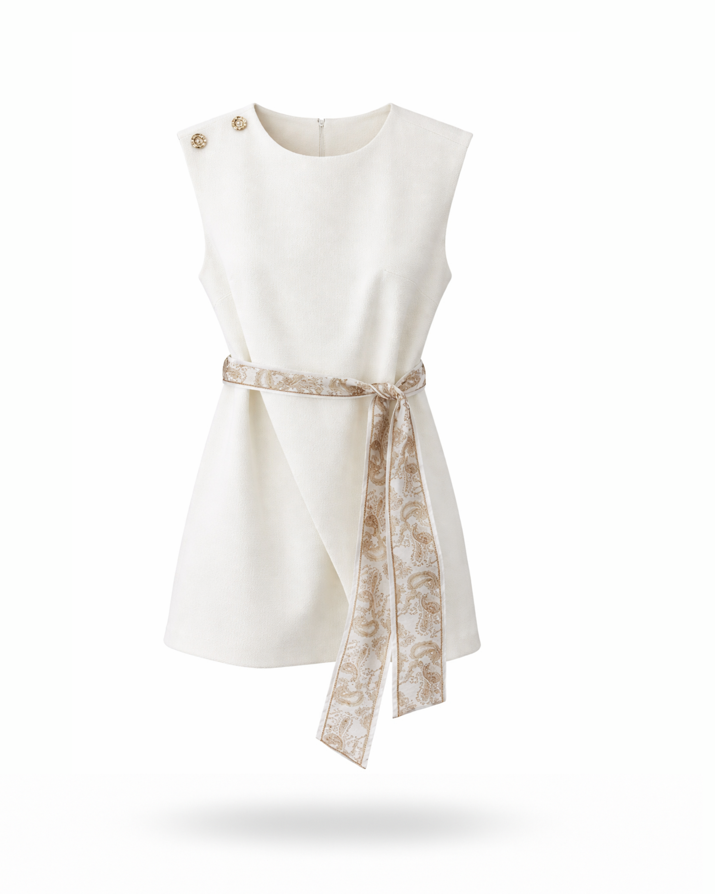 Ärmelloses Oberteil Weiß