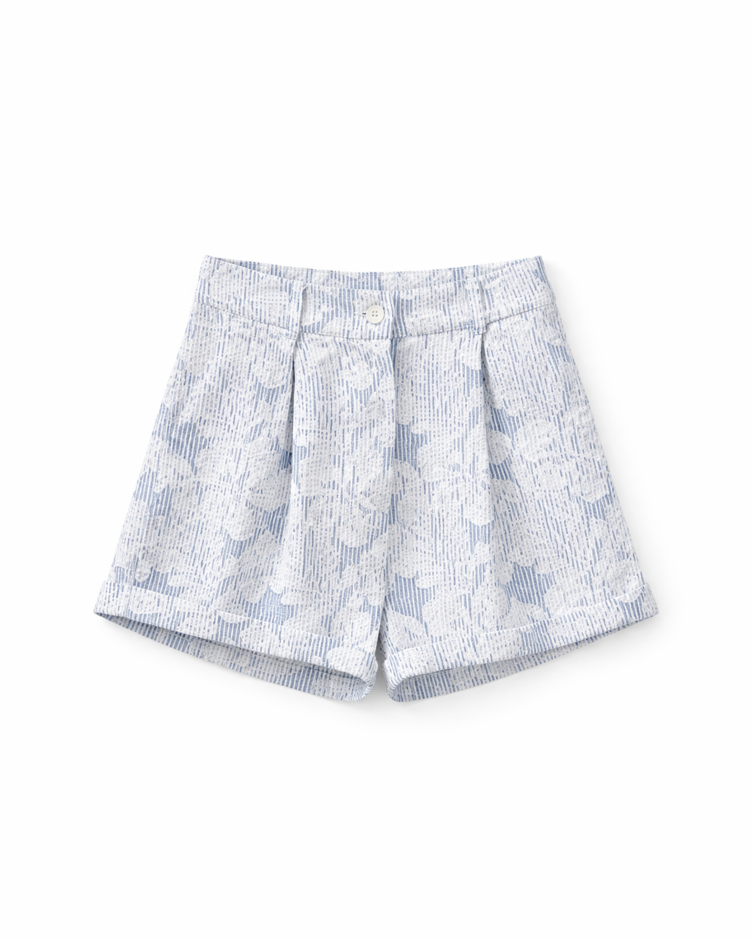 Shorts bestickt blau