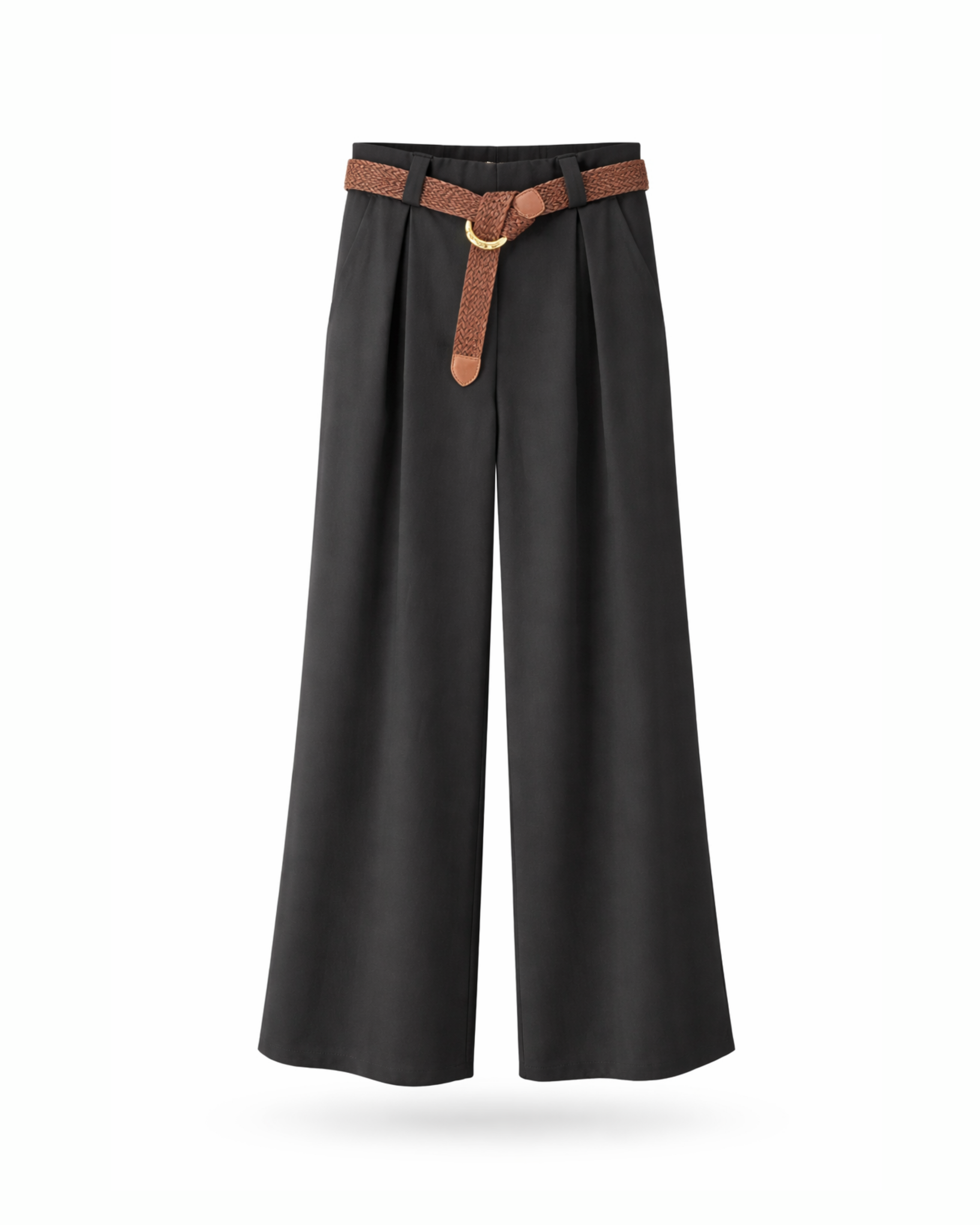 Weite Stoffhose Schwarz