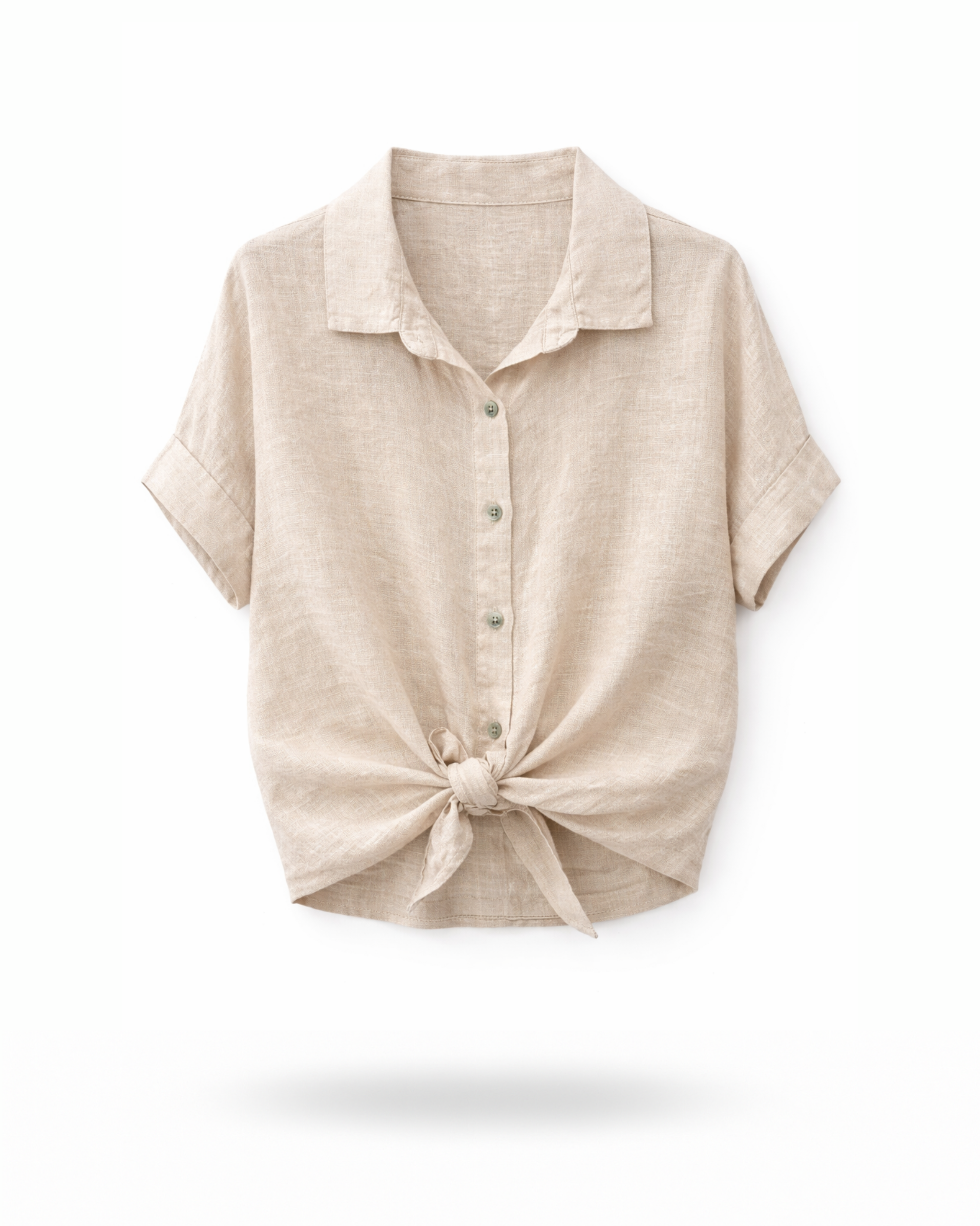 Leinenhemd Beige