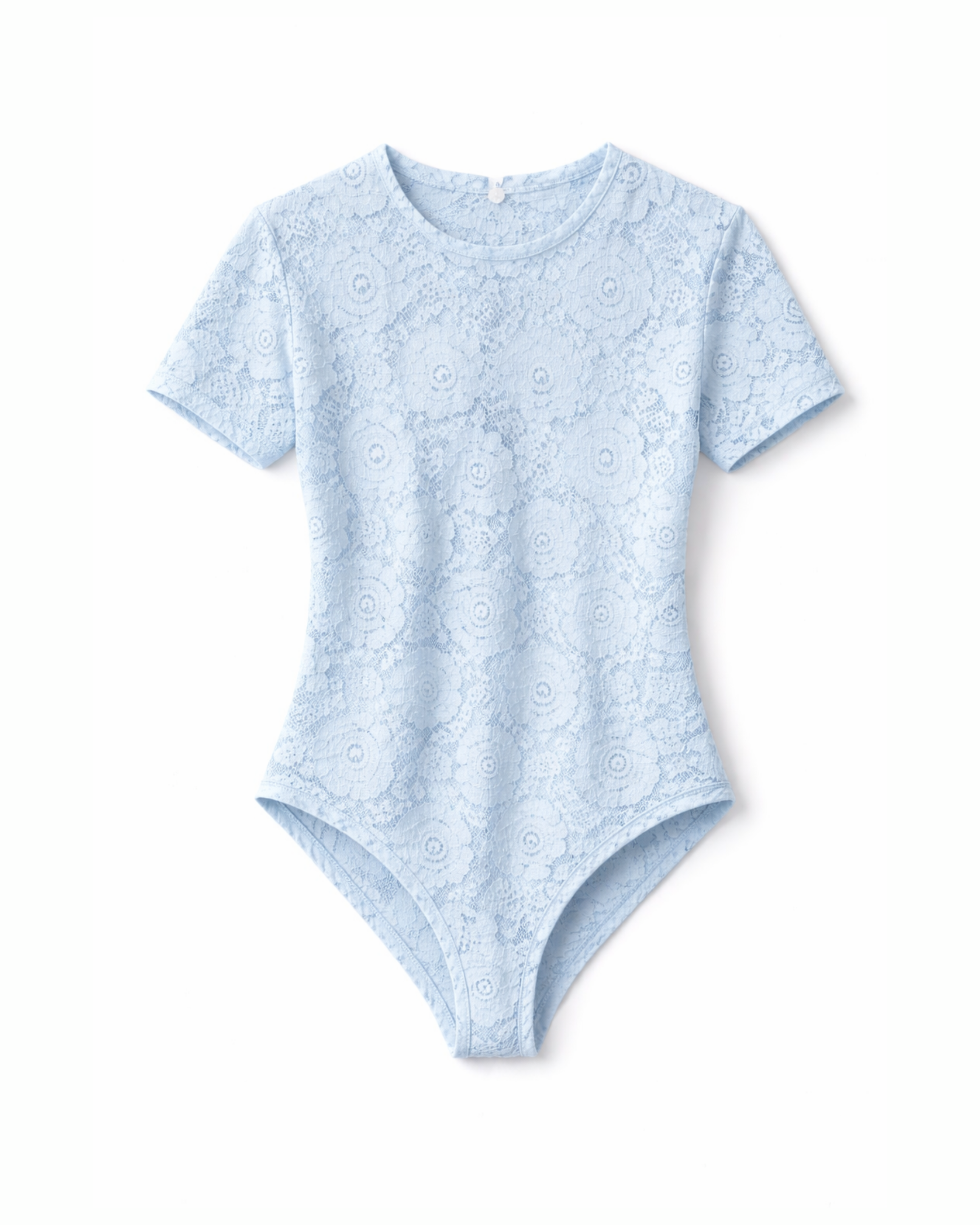 Body Kurzarm Spitze Blau