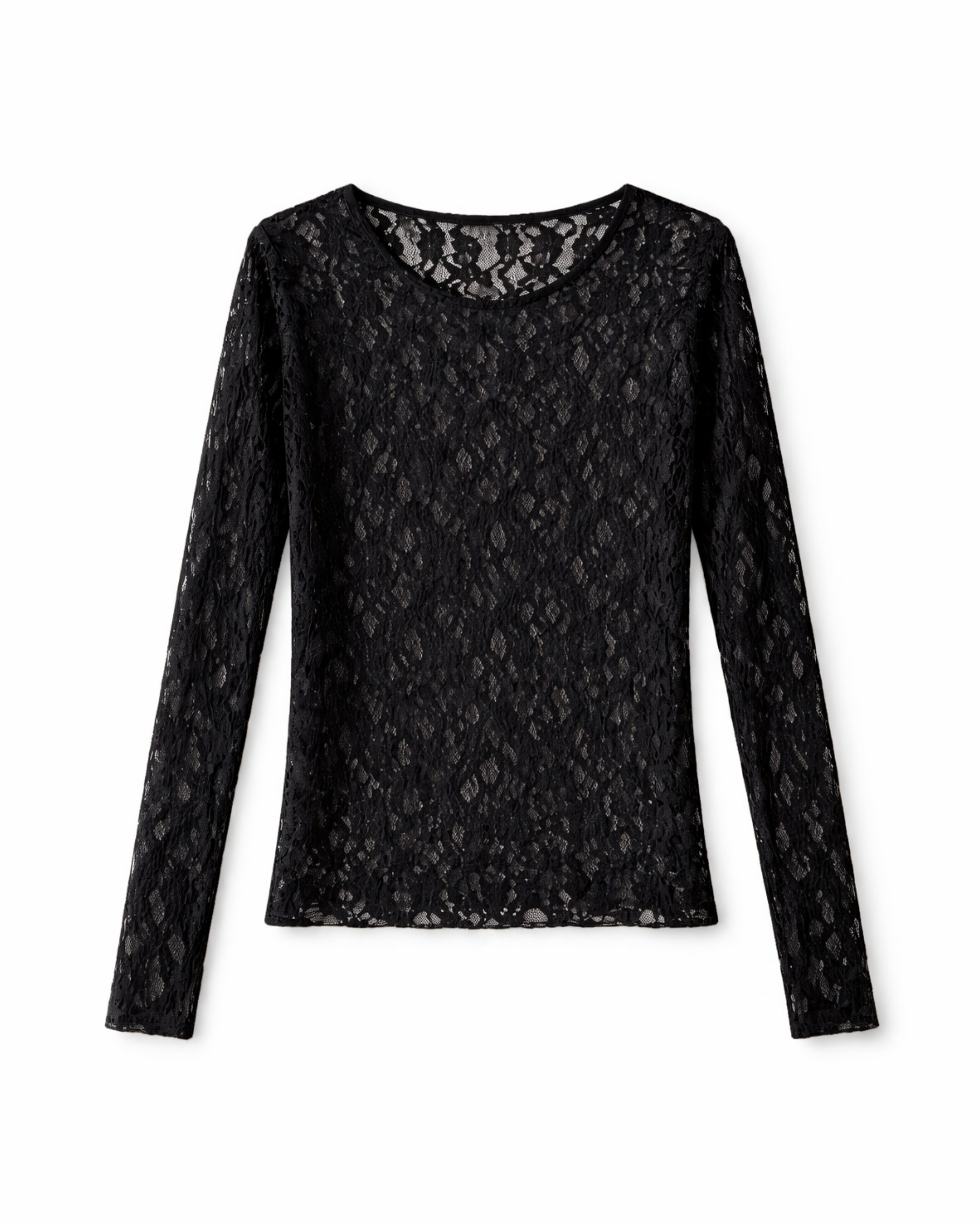 Spitzenshirt Schwarz