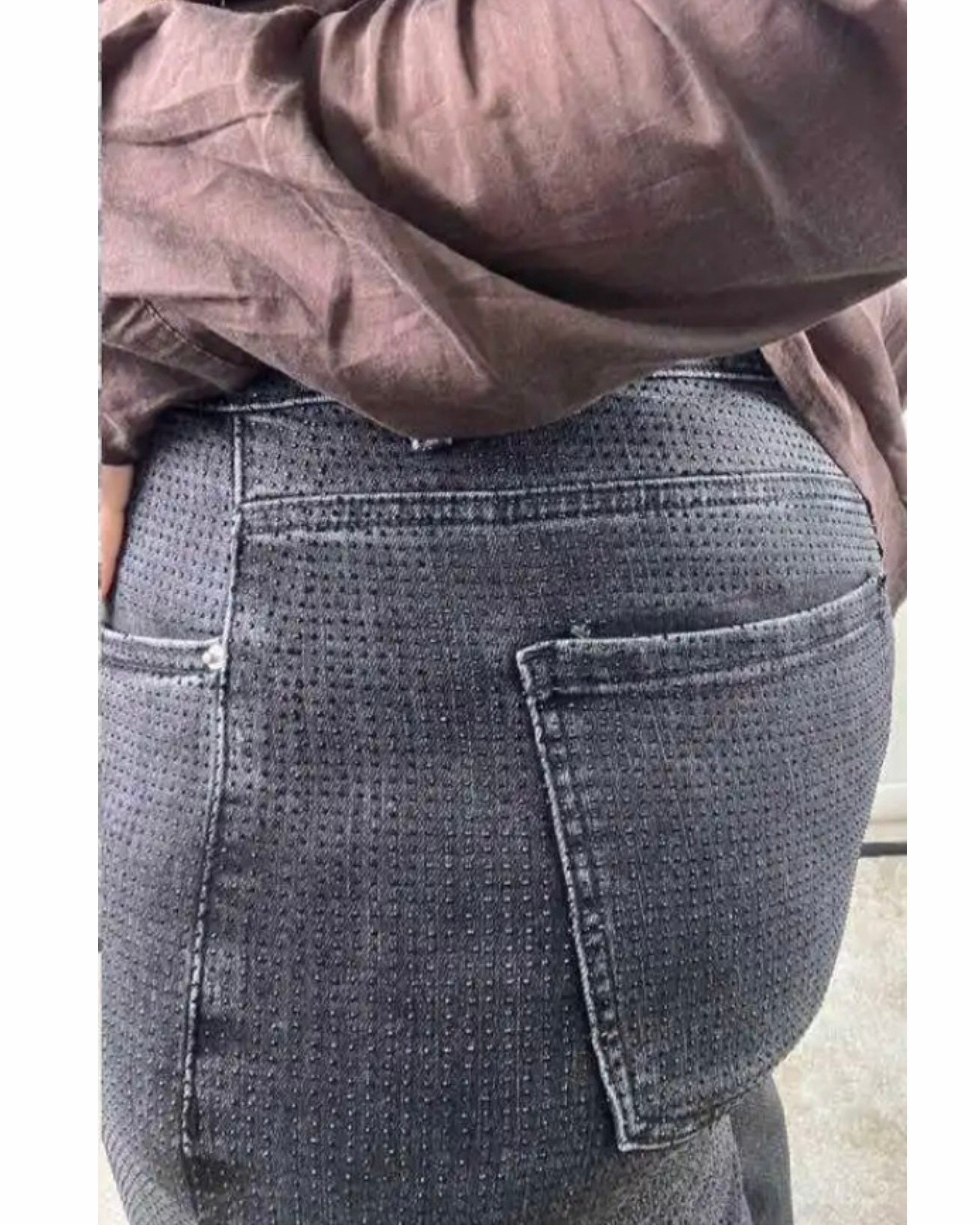 Curvy Jeans Strass Grau