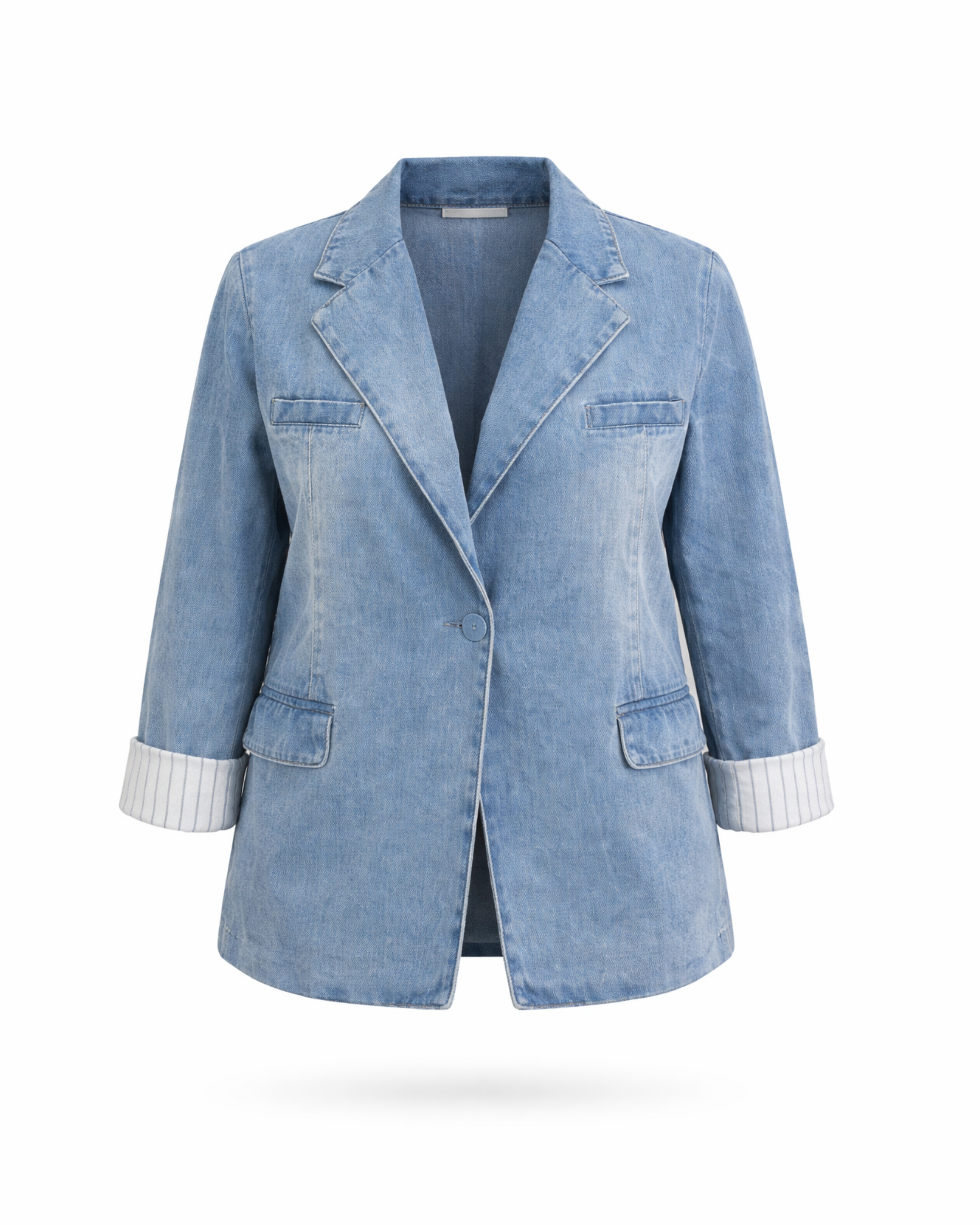 Curvy Jeansjacke Blau
