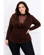 Curvy Shirt Waterfall Braun