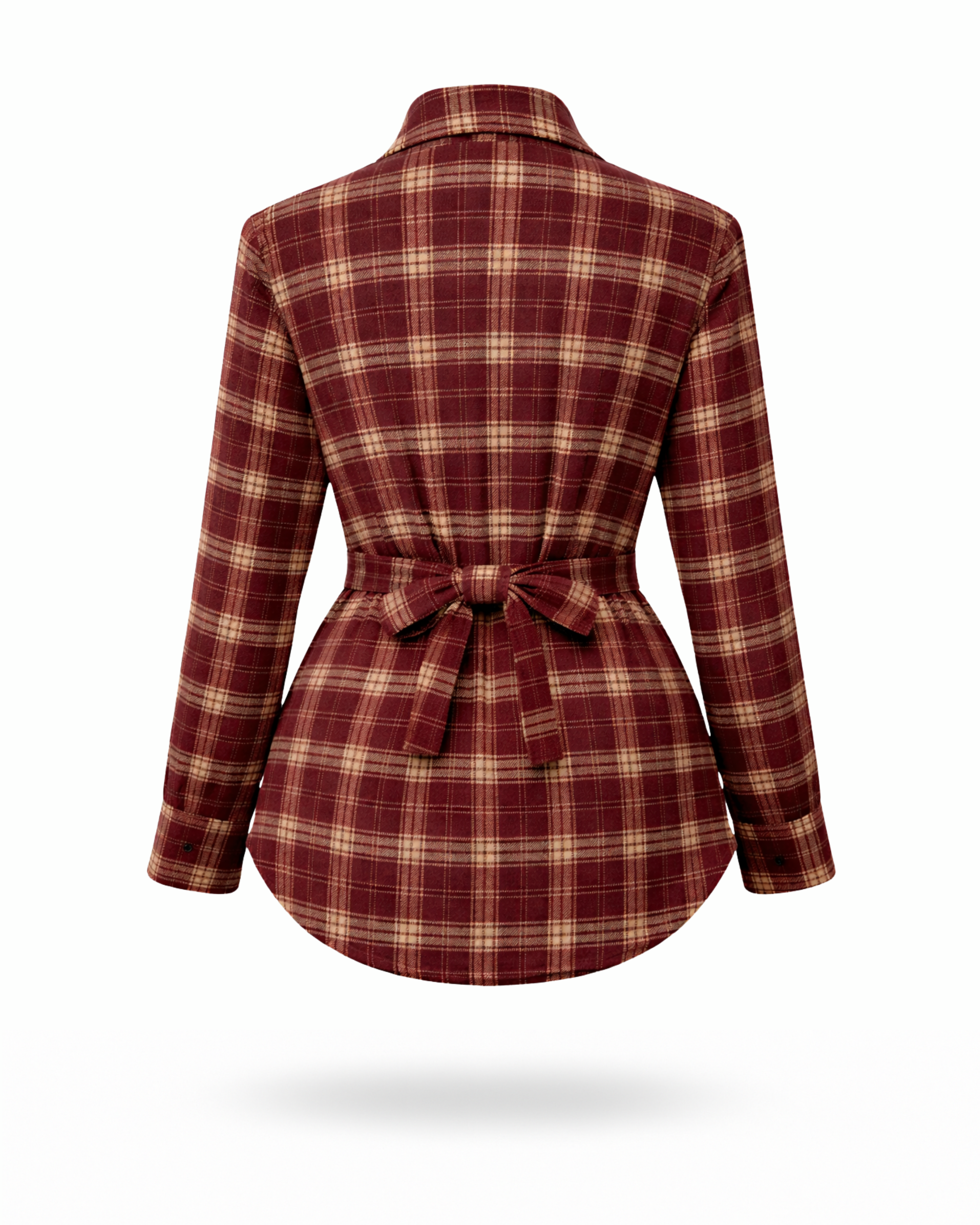 Curvy Karohemd Bordeaux