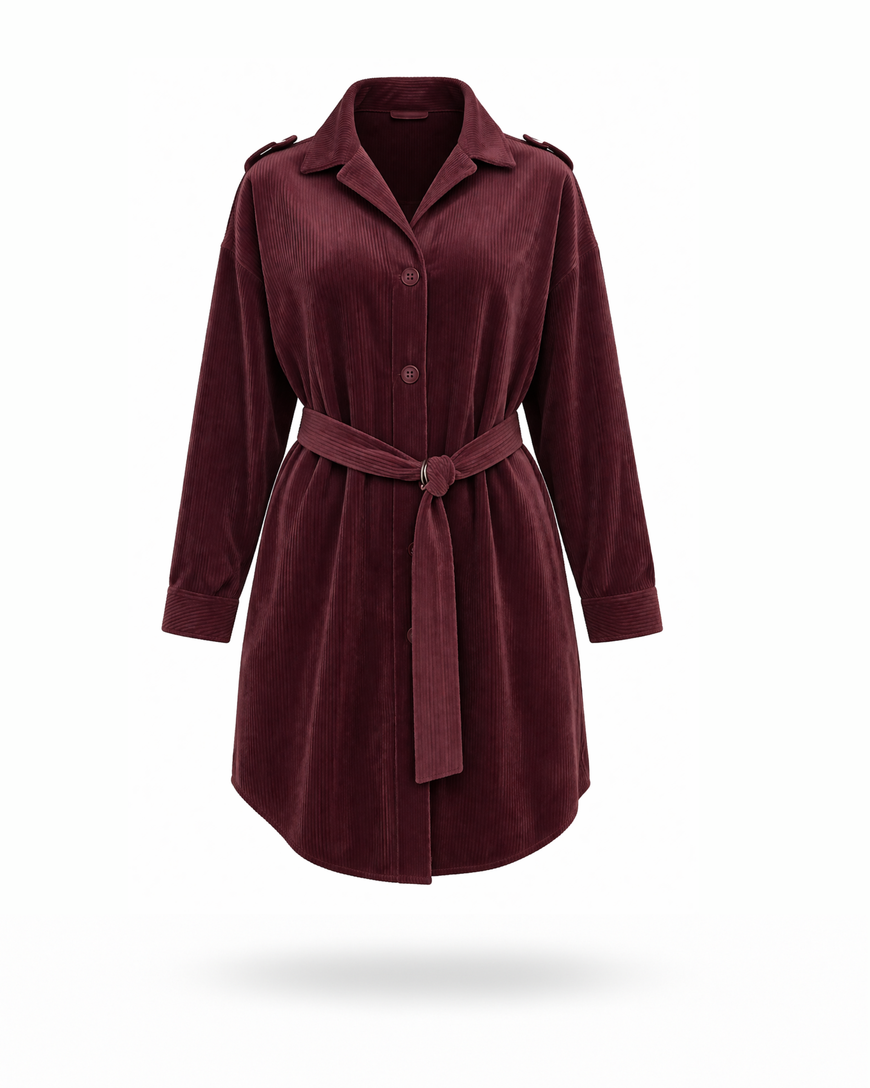 Curvy Blusenkleid Bordeaux