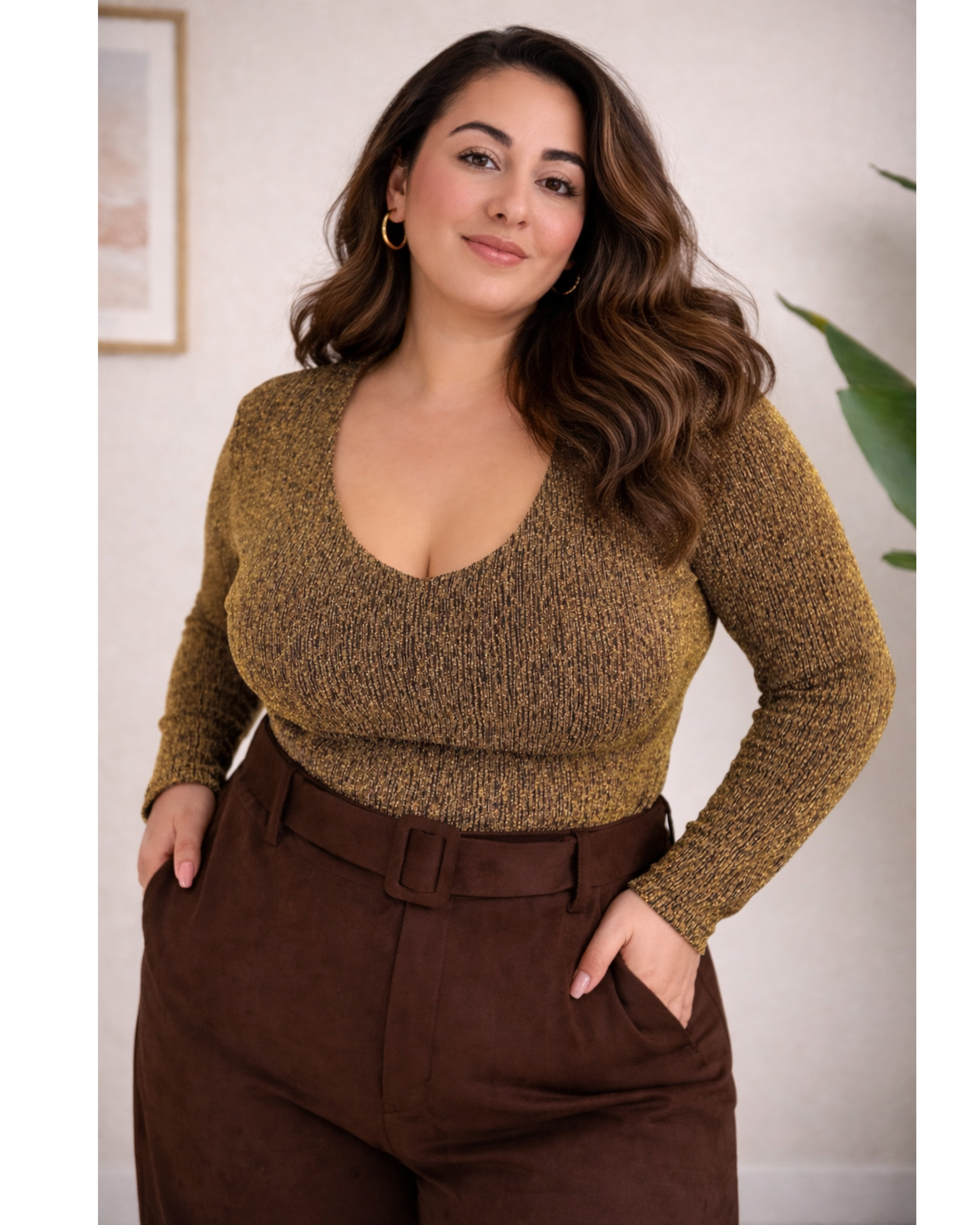 Curvy Shirt Gelbgold