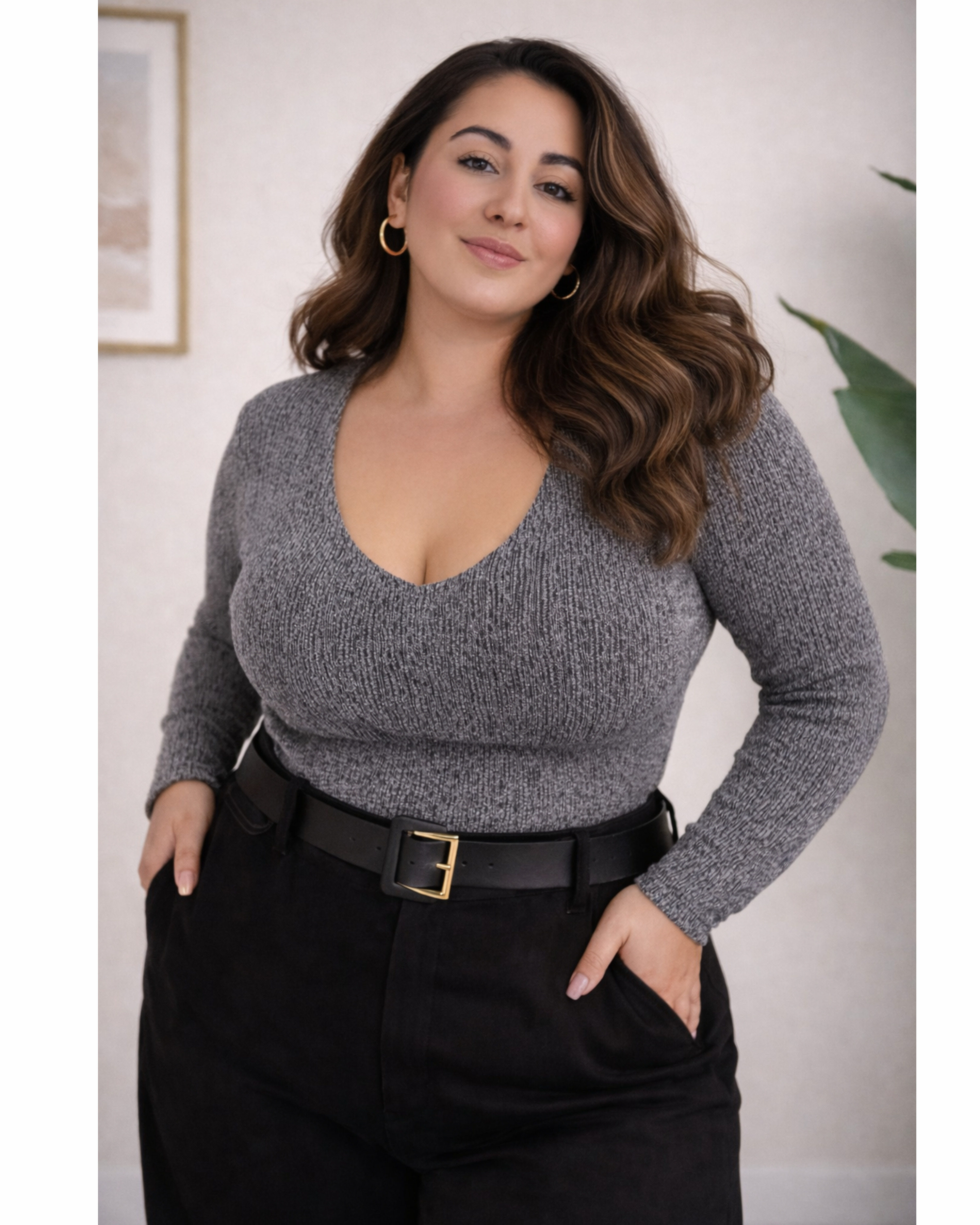 Curvy Shirt Grau