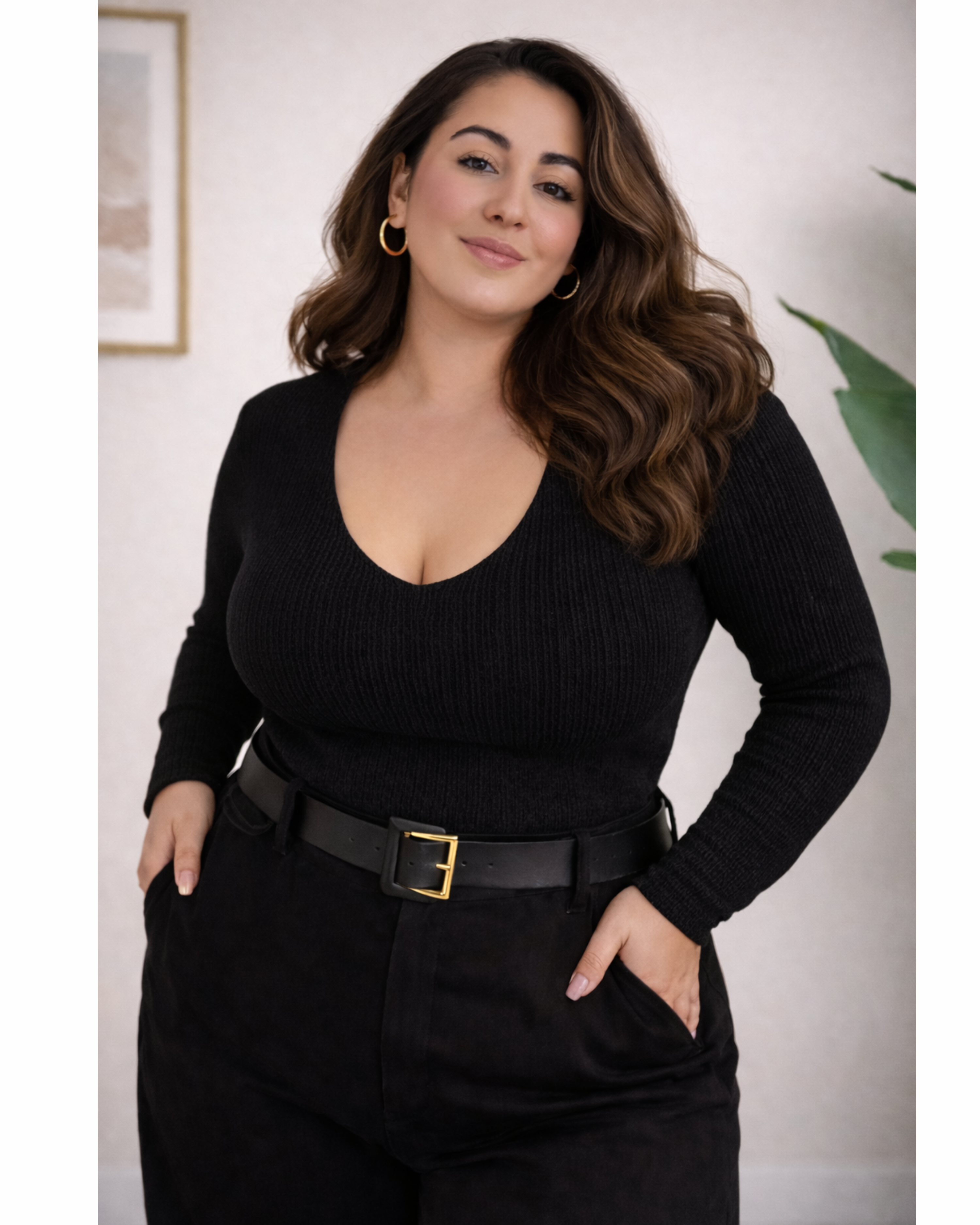 Curvy Shirt Schwarz