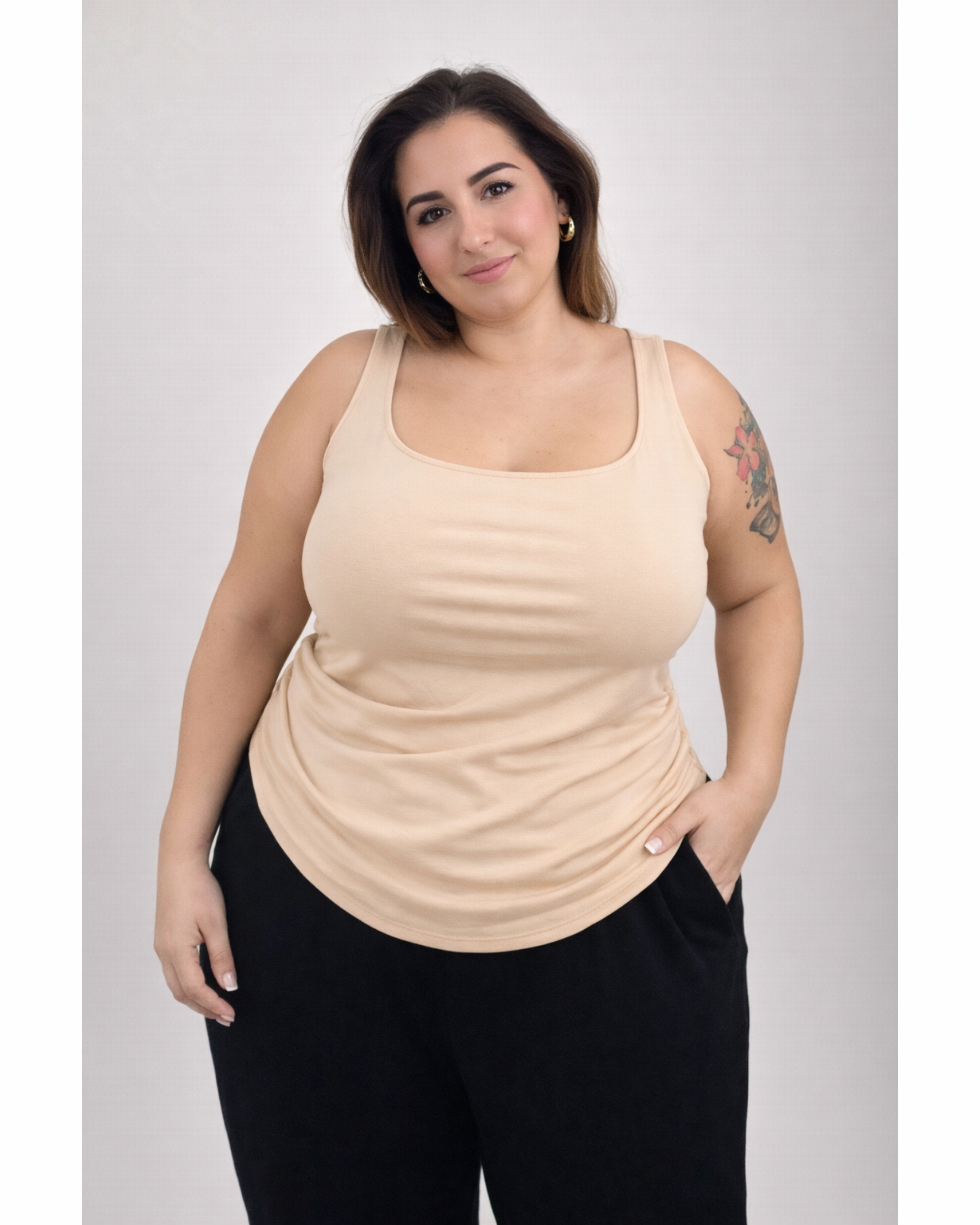 Curvy Top Beige