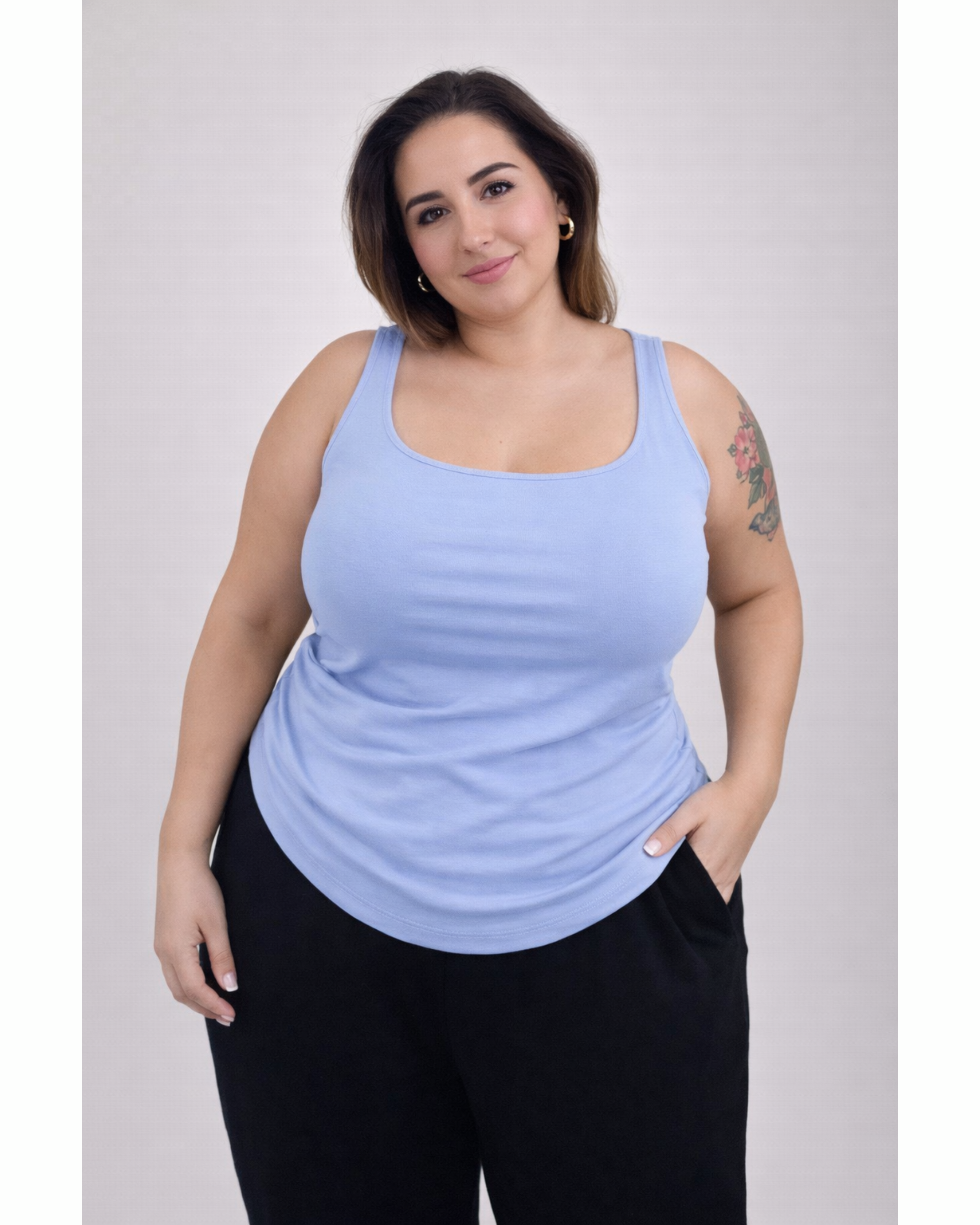 Curvy Top Blau