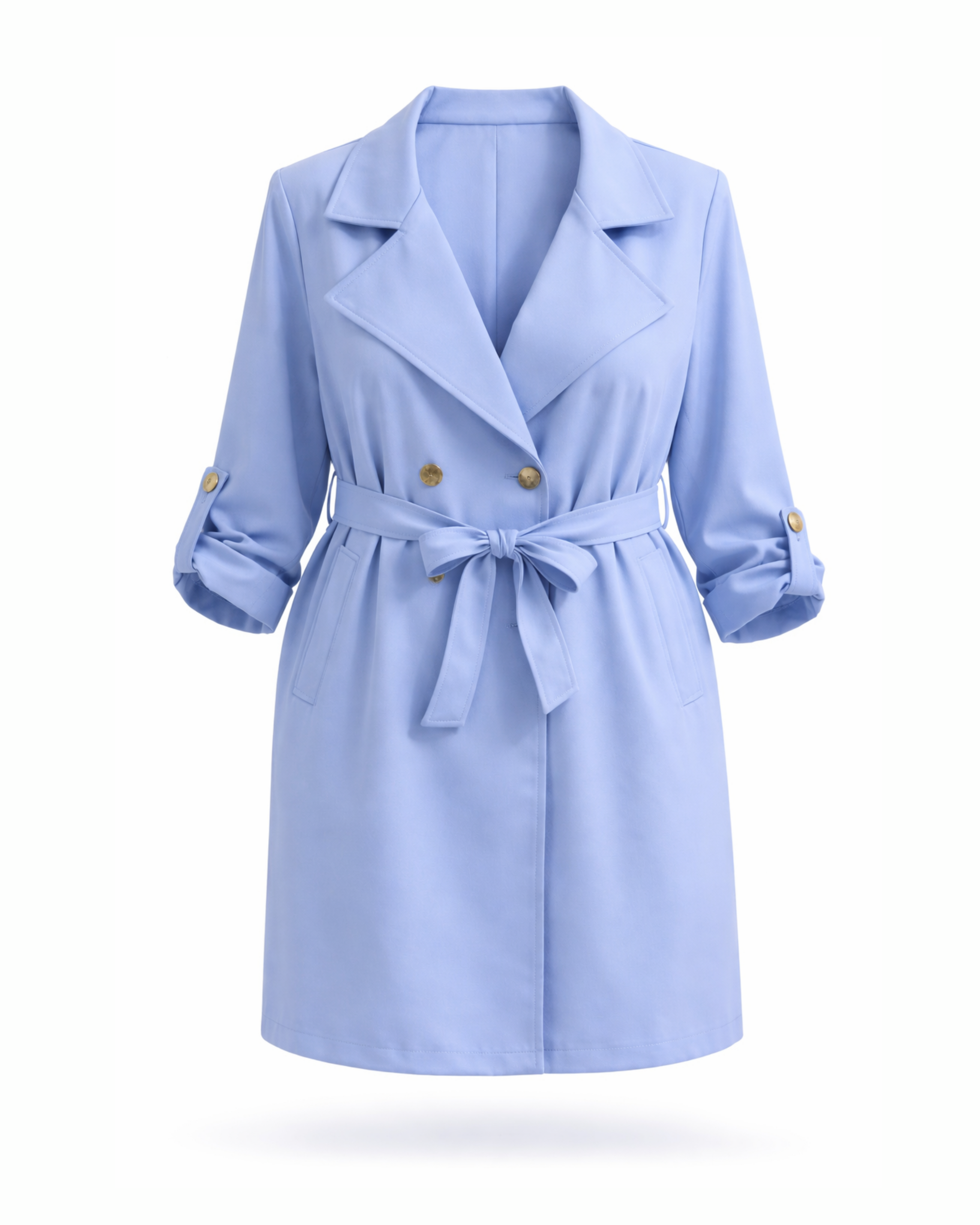 Curvy Trenchcoat Blau