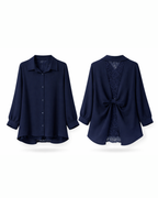 Curvy Blluse Spitze  Navy
