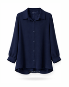 Curvy Blluse Spitze  Navy