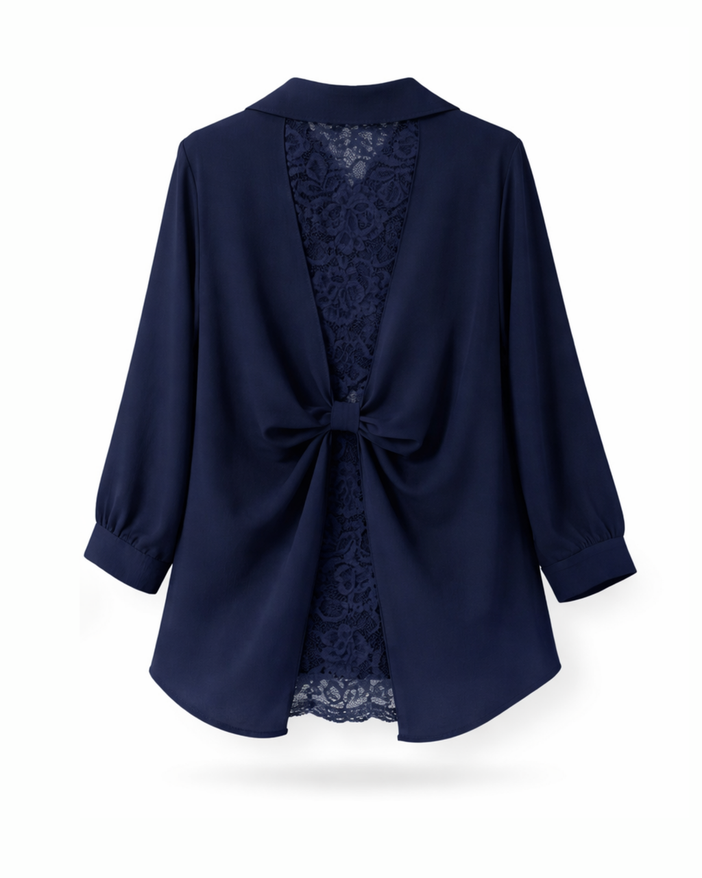 Curvy Blluse Spitze  Navy