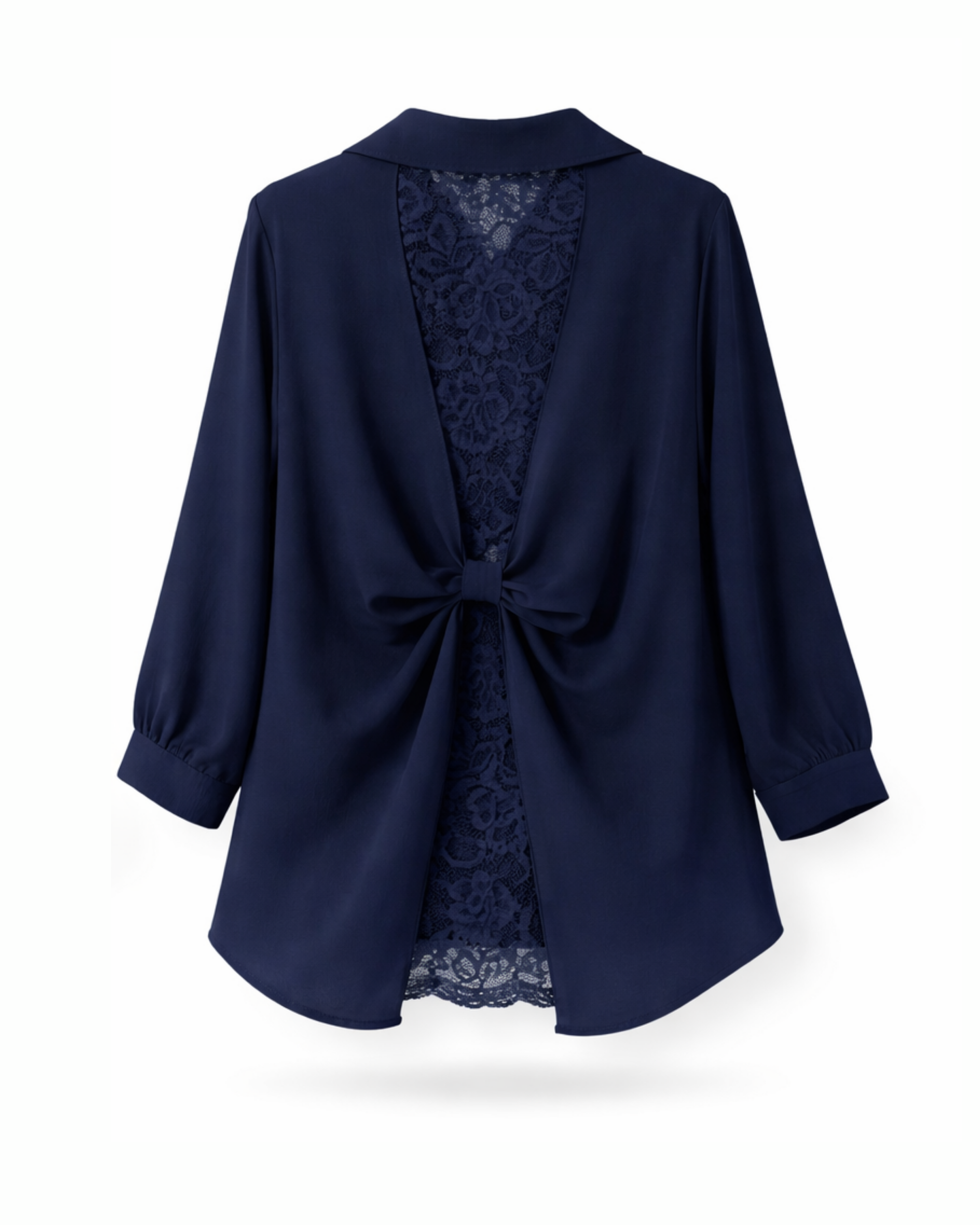 Curvy Blluse Spitze  Navy