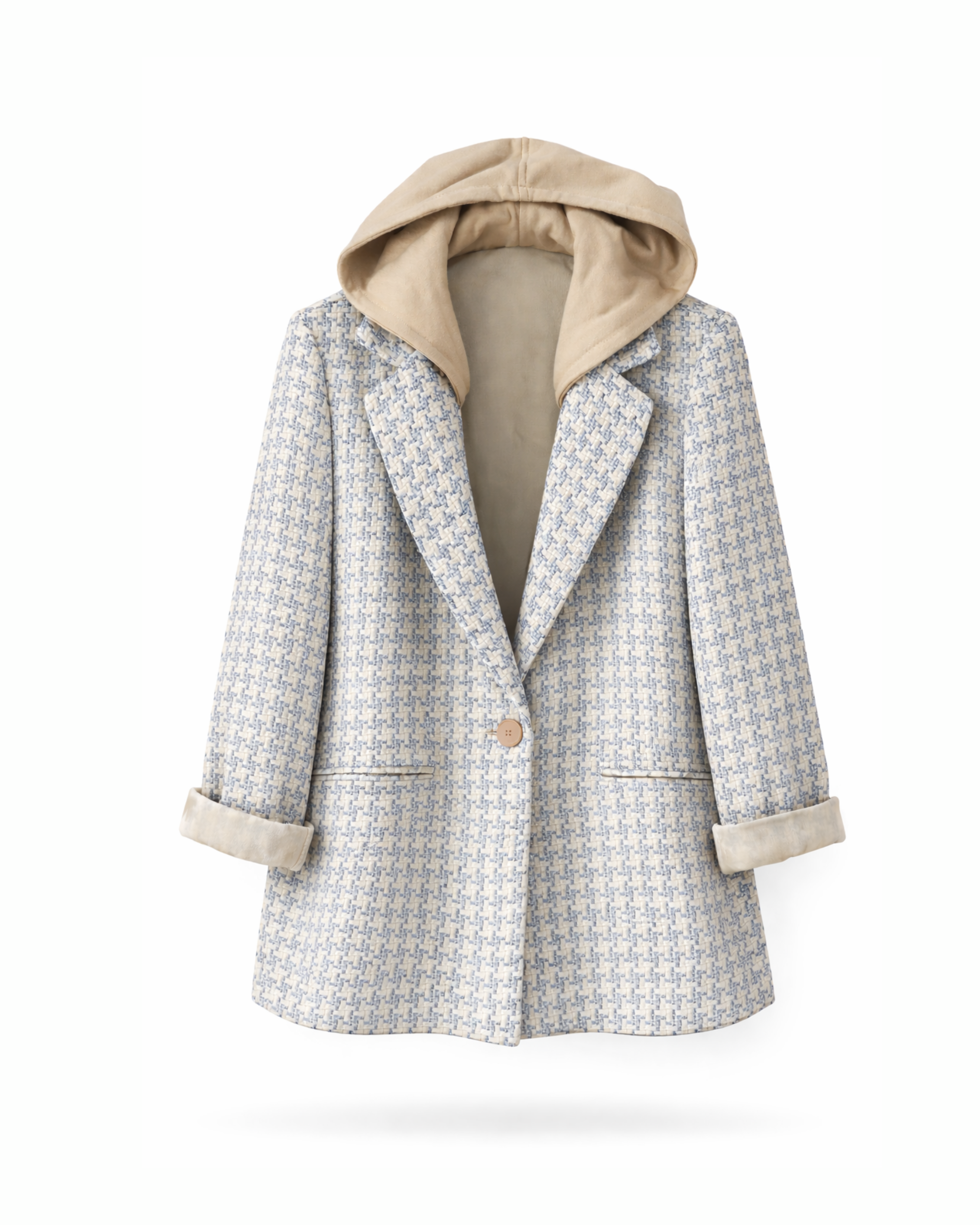 Curvy  Jacke mit Kapuze Blau