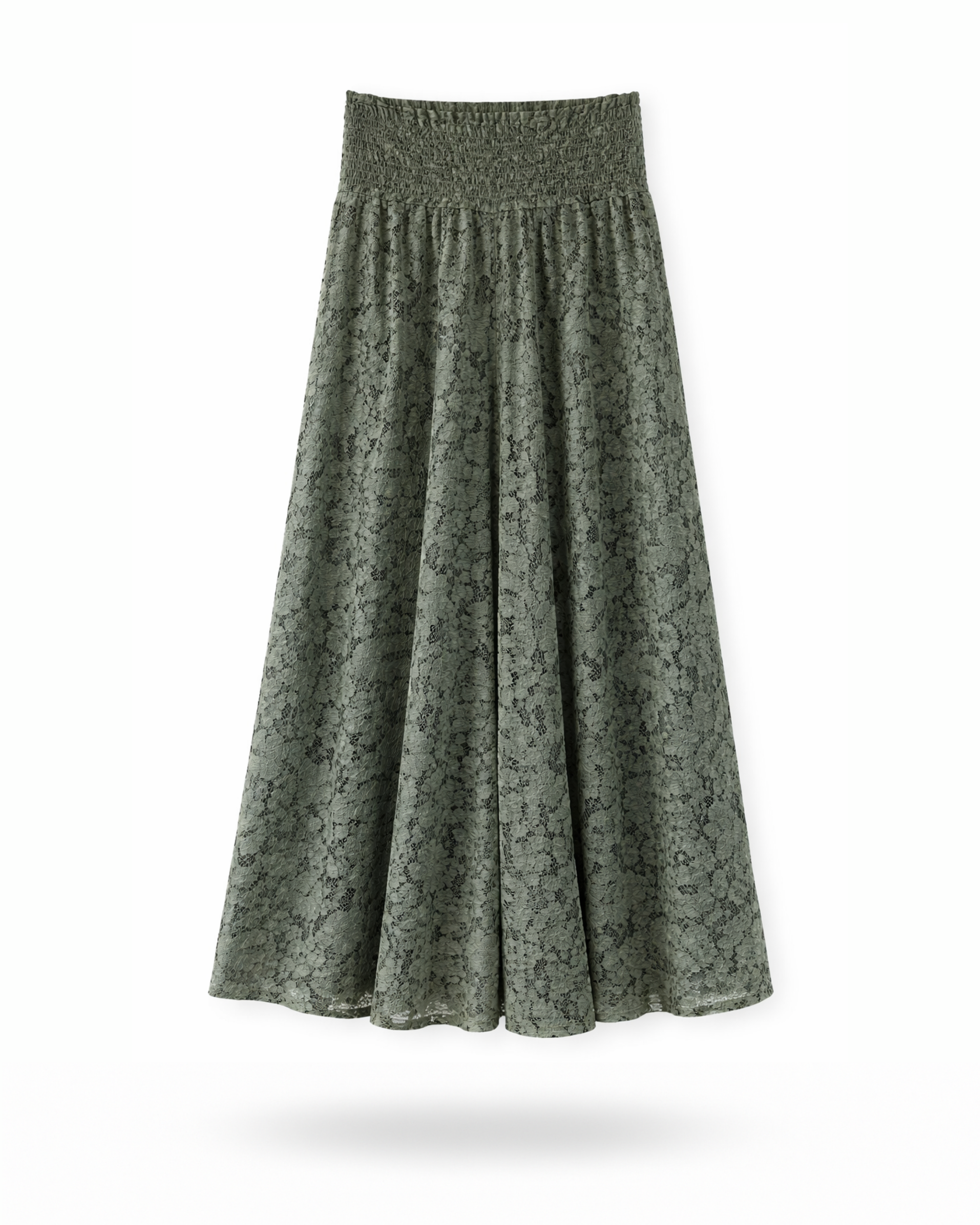 Weite Hose Spitze Khaki