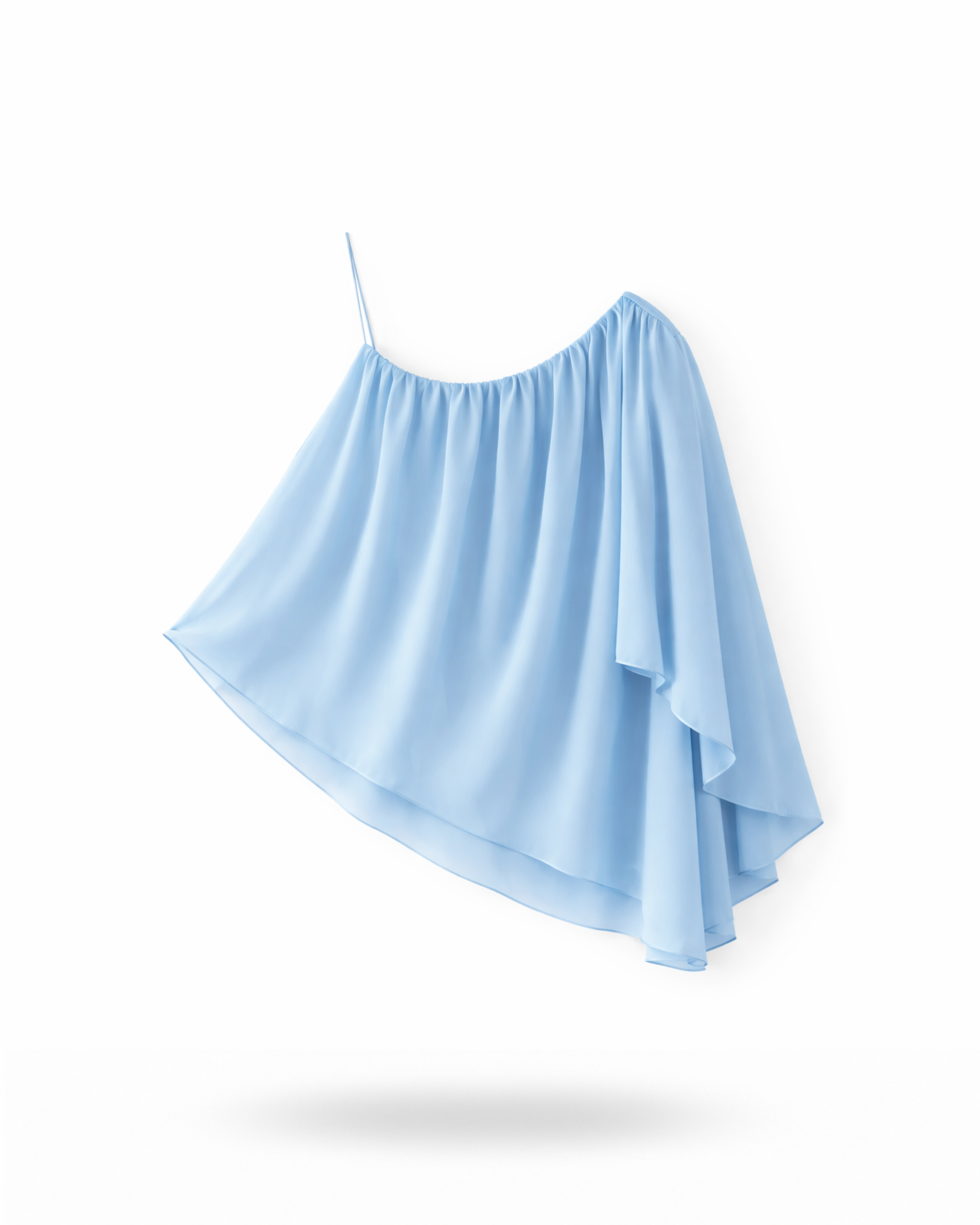 Curvy Bluse Schulterfrei Blau