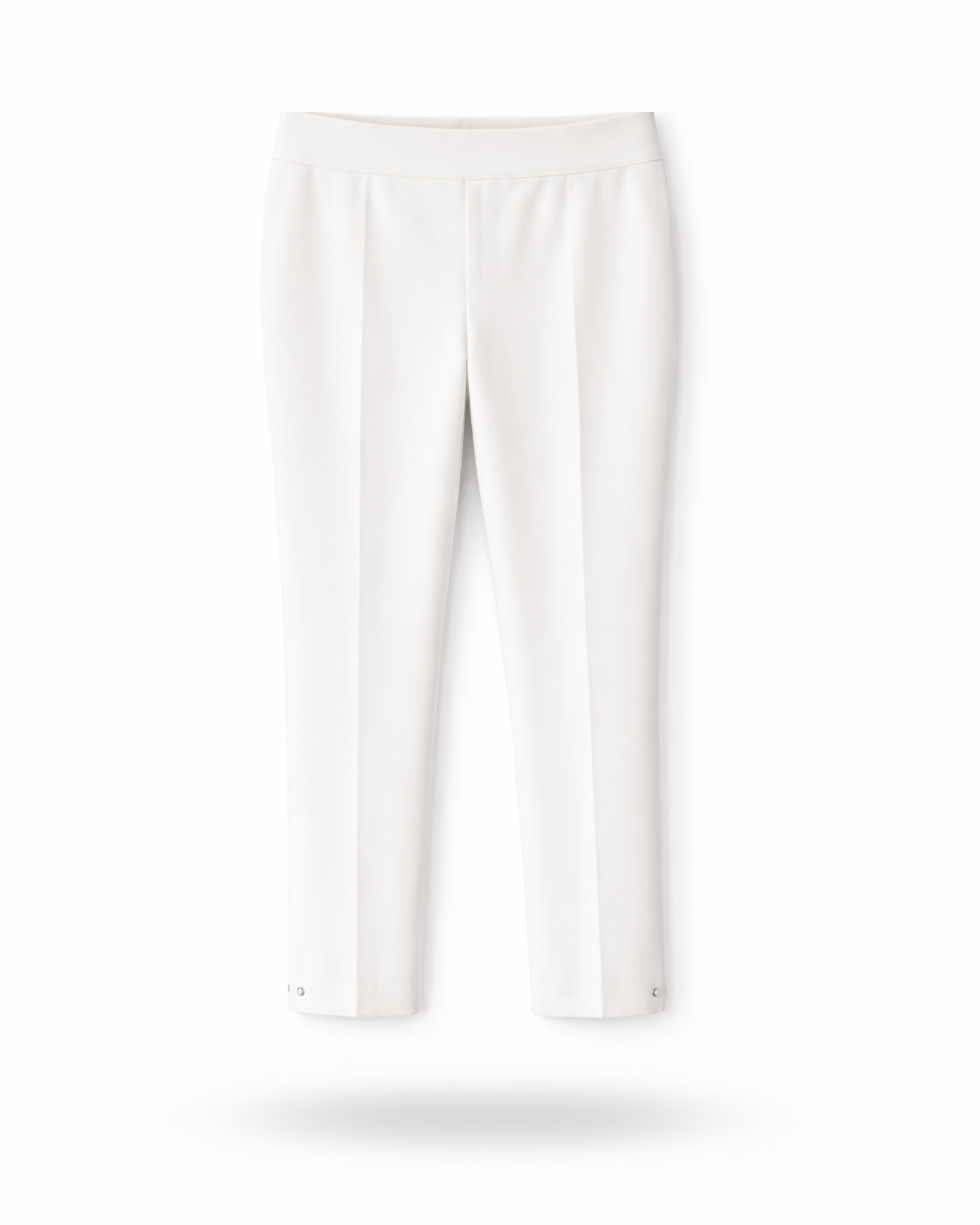 Bundfaltenhose Weiß