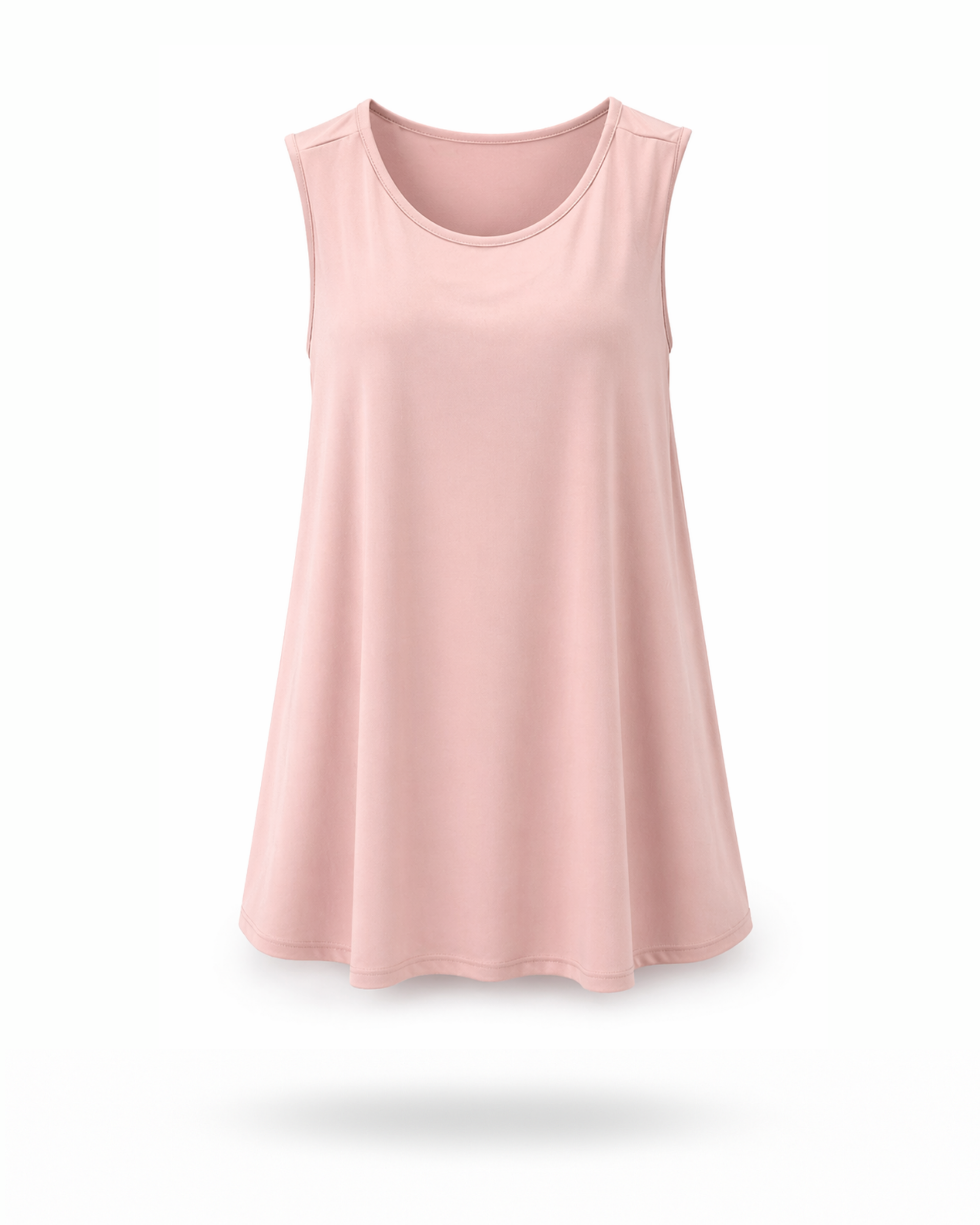 Curvy Shirt ärmellos Rosa