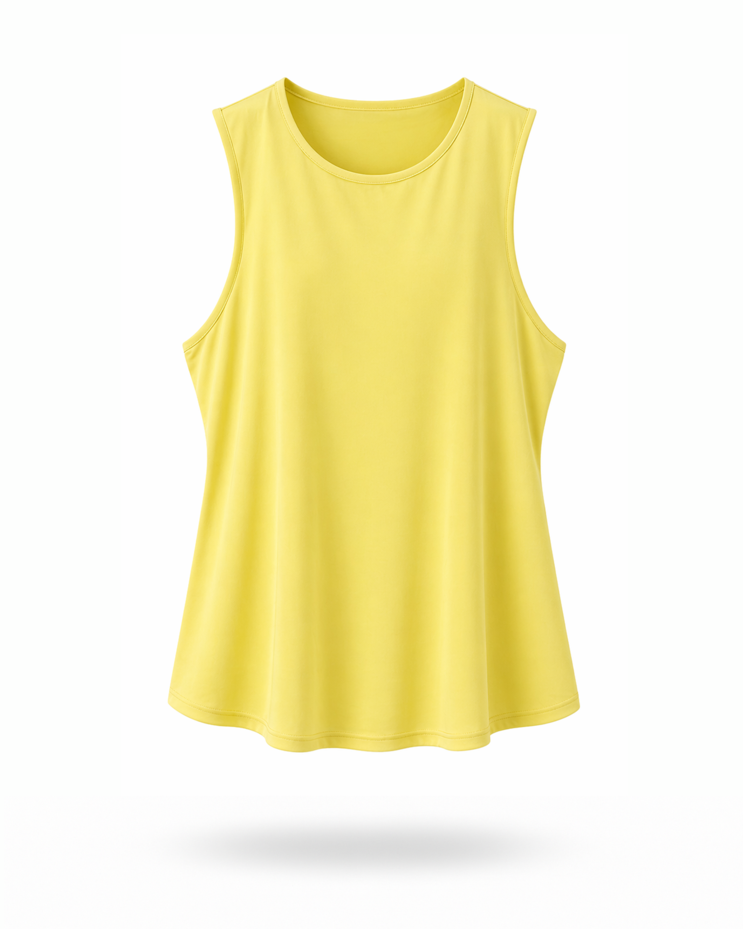 Curvy Shirt ärmellos Gelb
