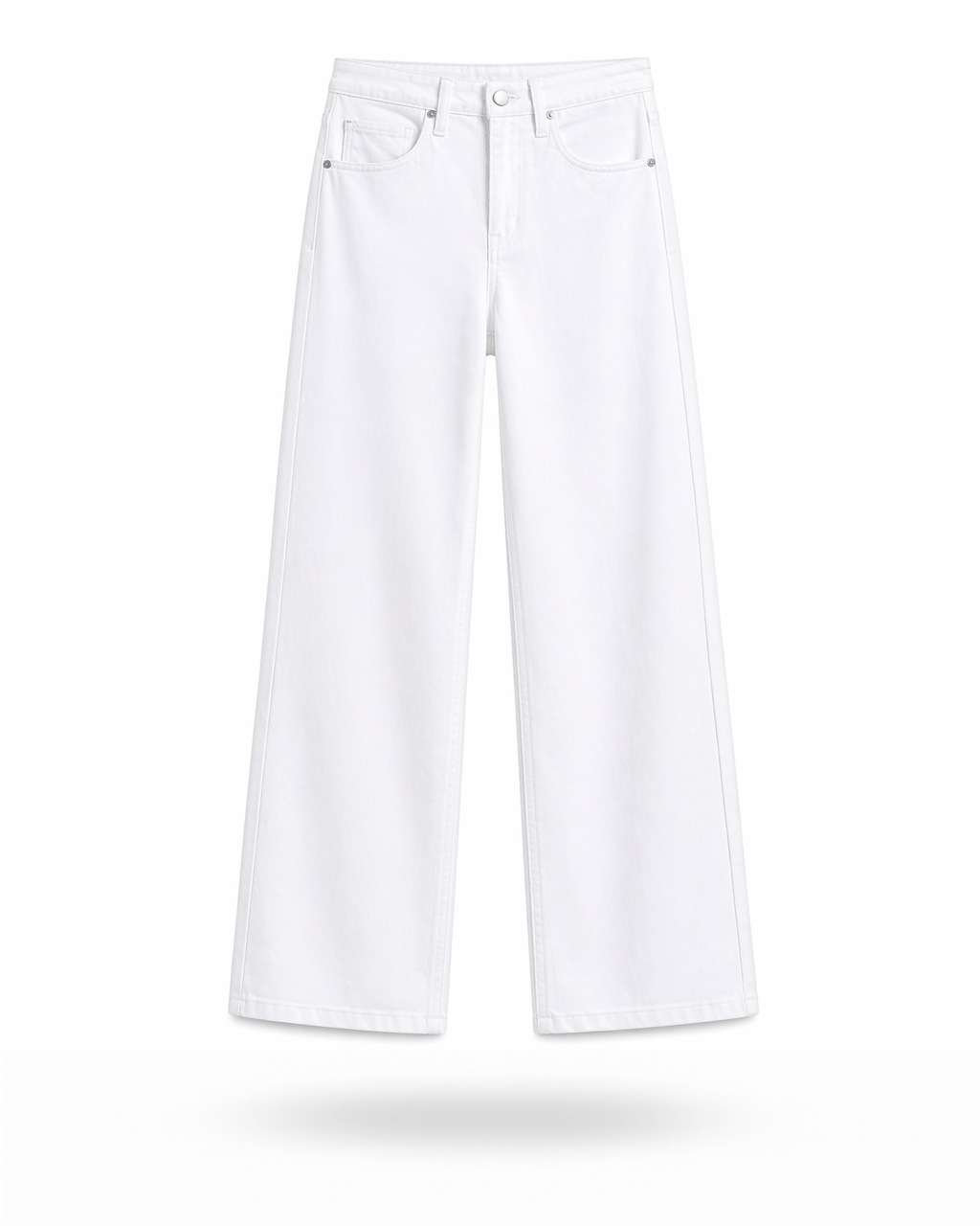Weiße Straight Jeans