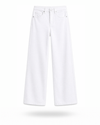 Weiße Straight Jeans
