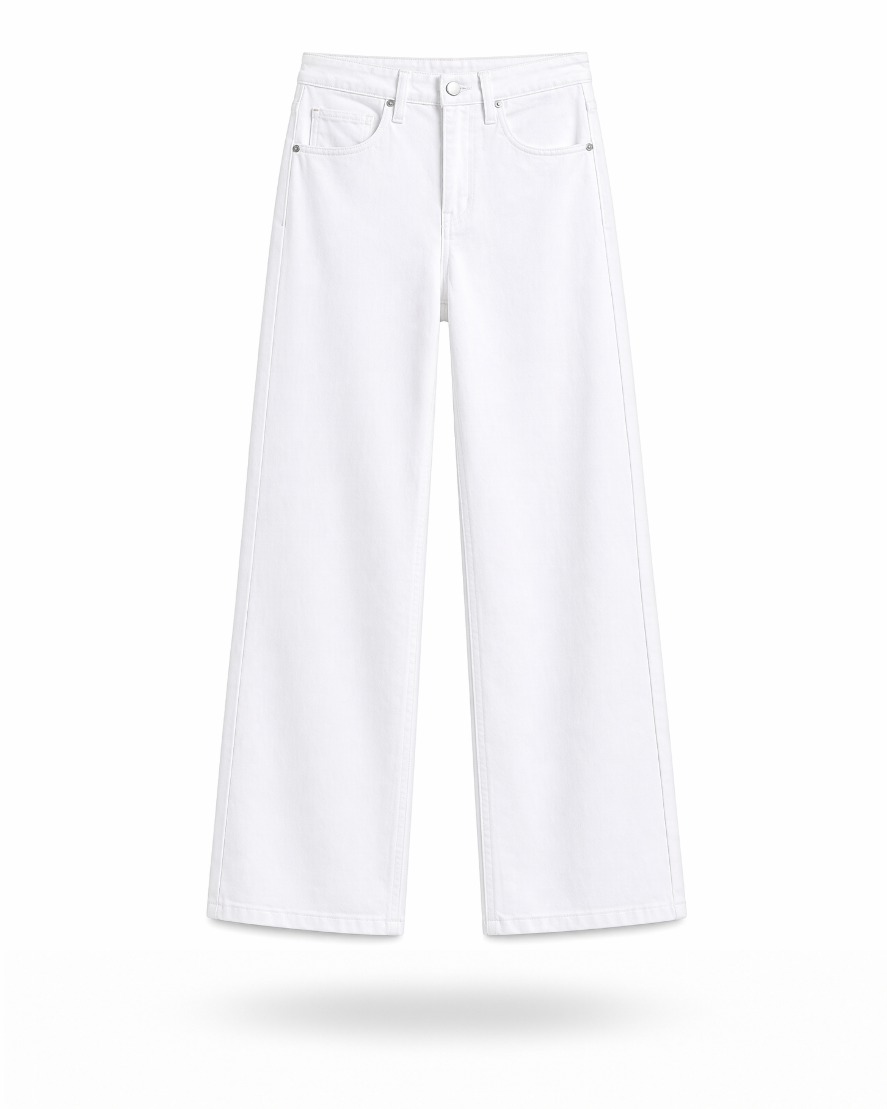 Weiße Straight Jeans