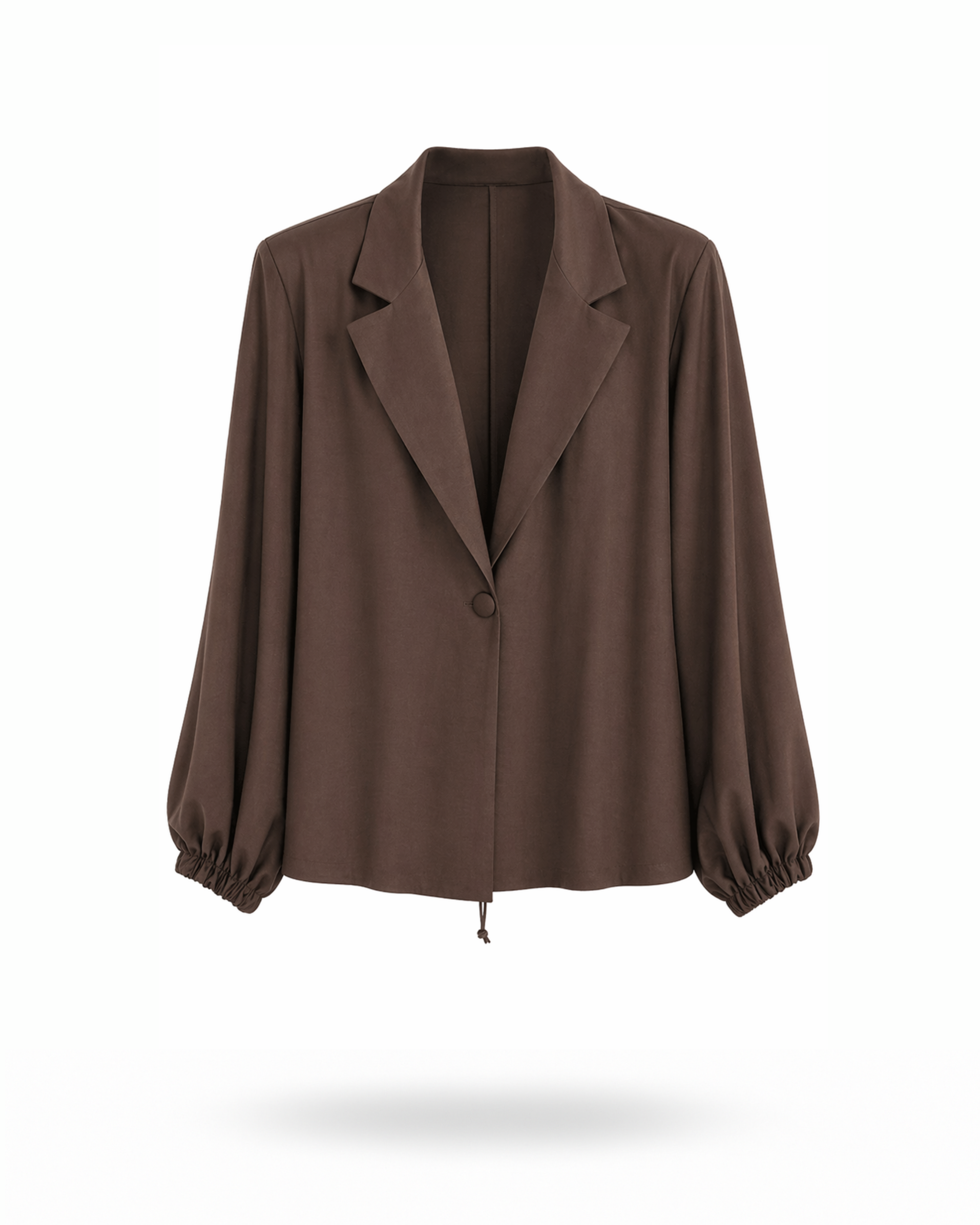 Bluse zum Binden Braun