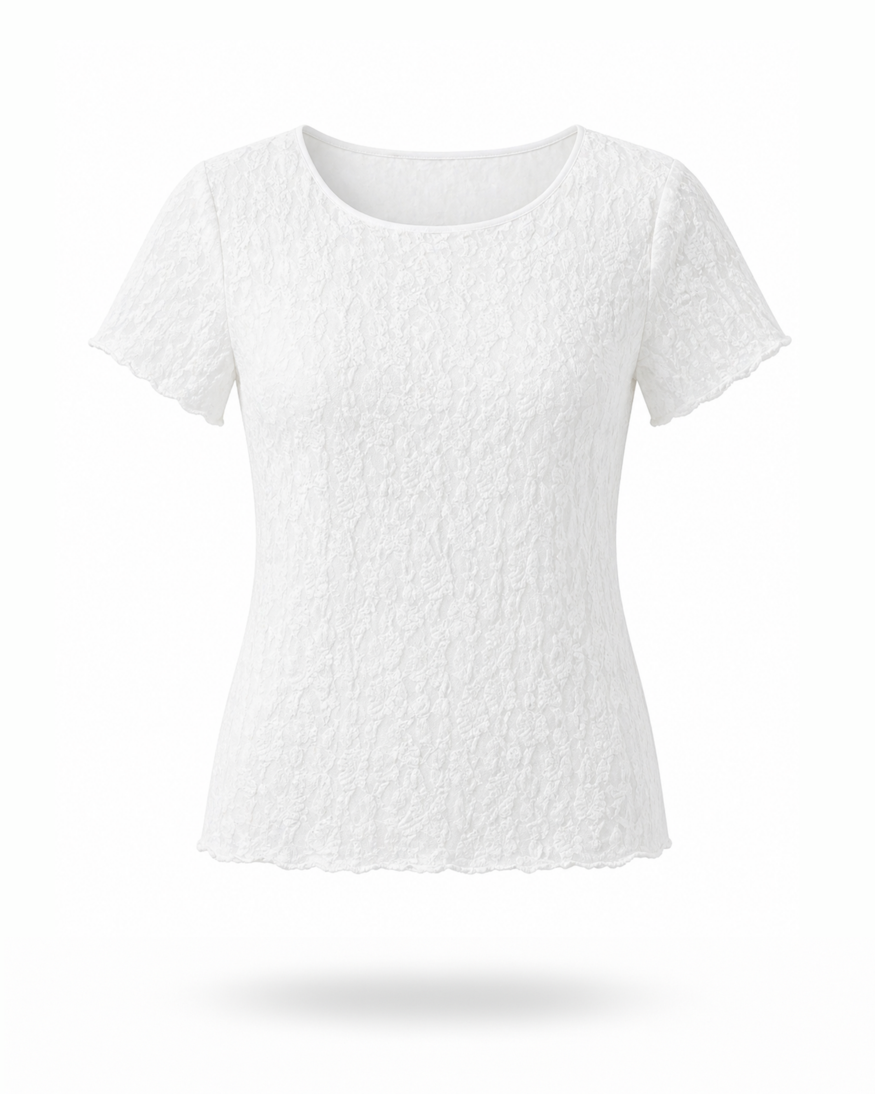 T-Shirt Spitze Weiß