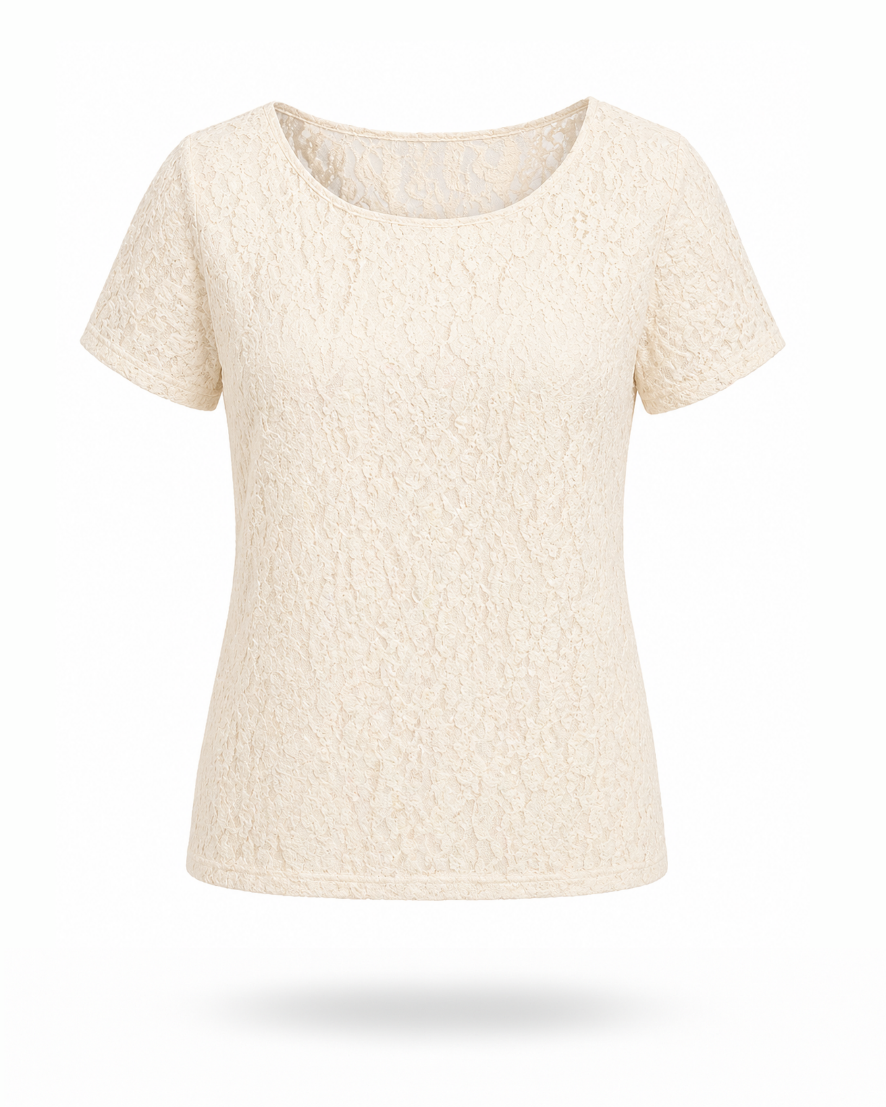 T-Shirt Spitze Beige