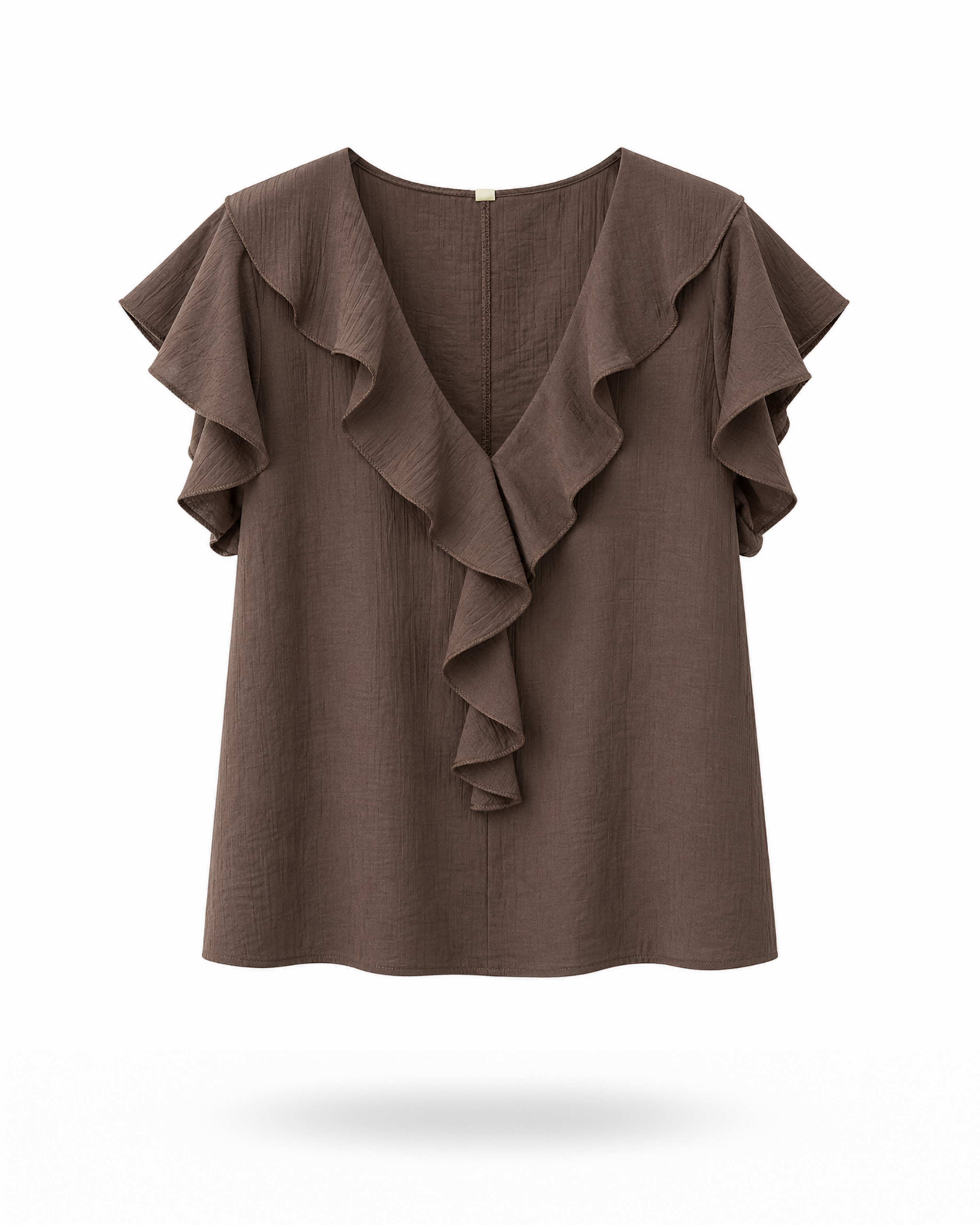 Rüschchenbluse Braun