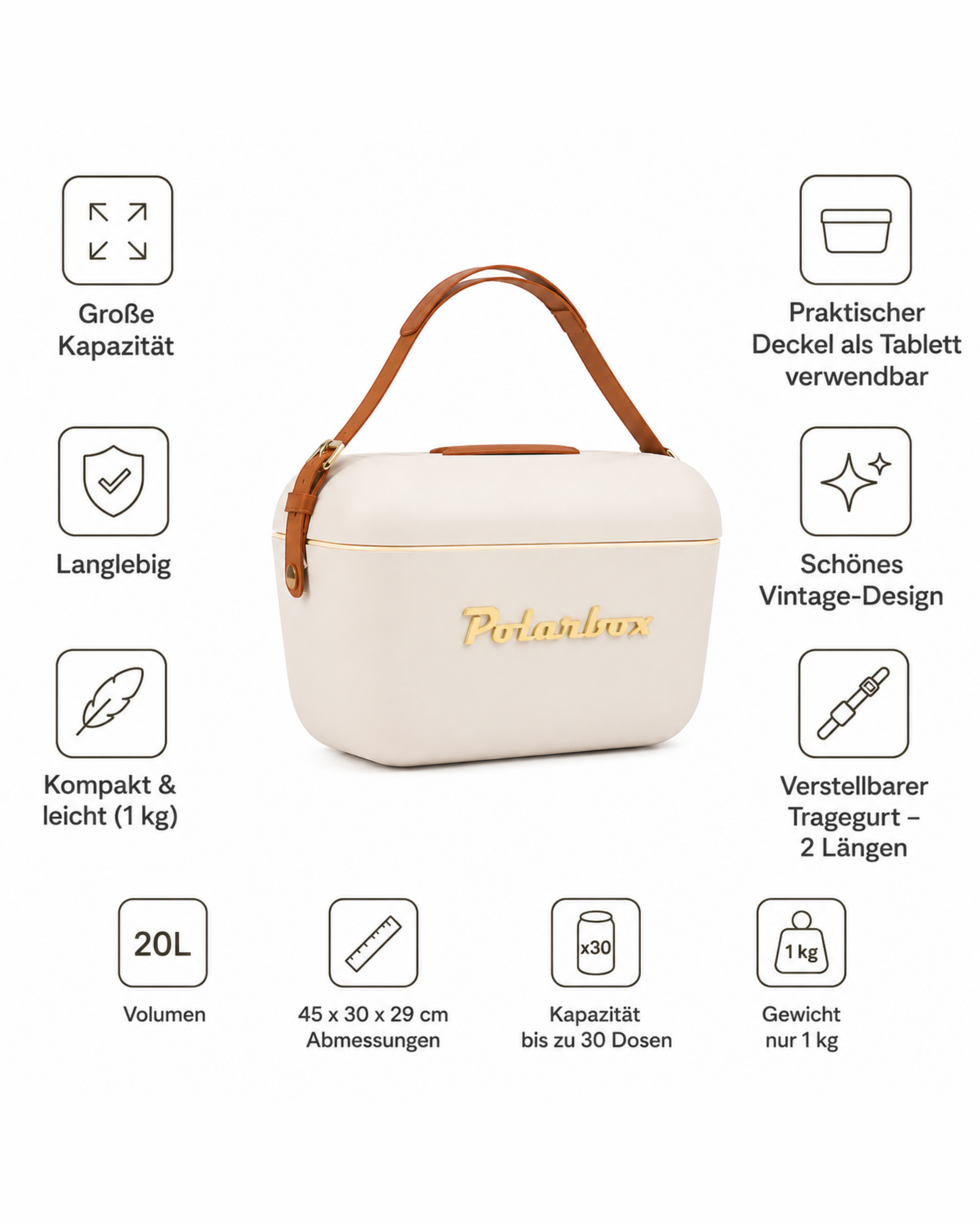 Polarbox Kühlbox Perle 20L Gold Edition