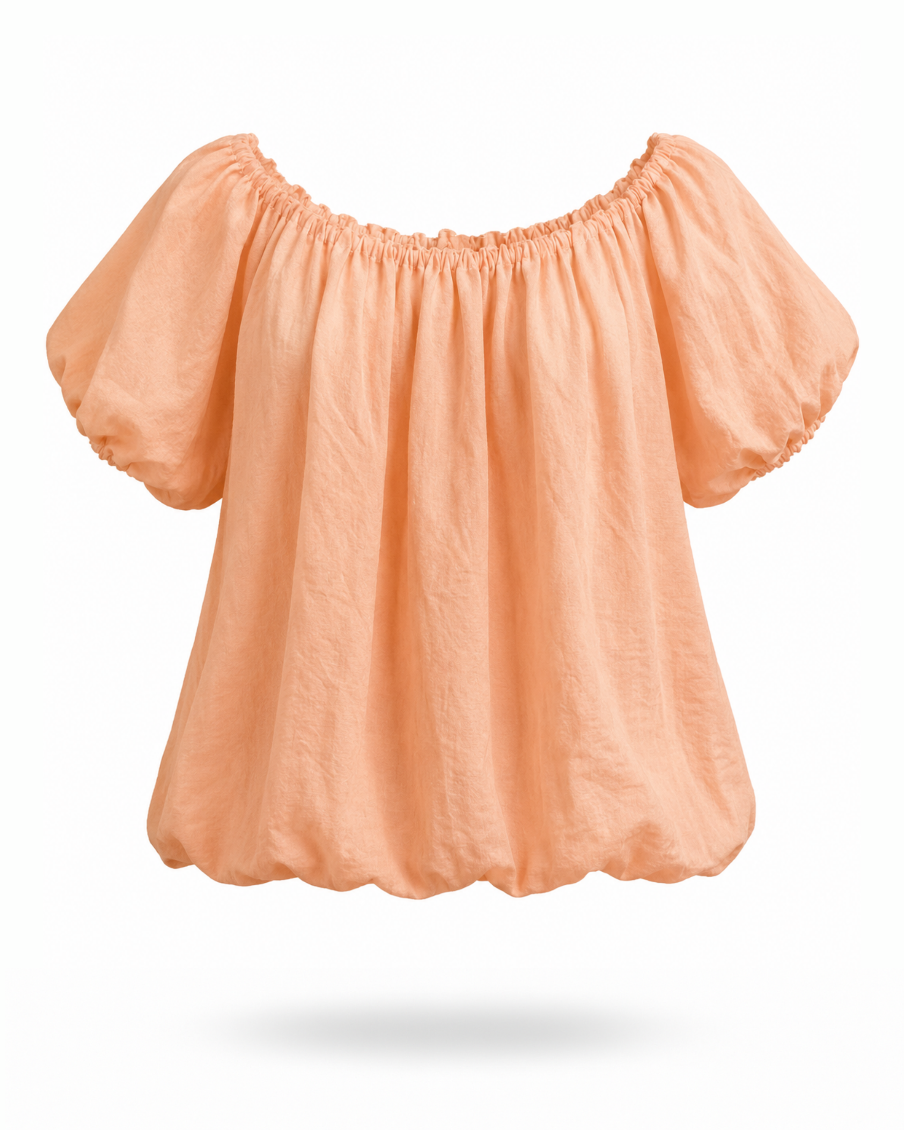 Bluse gerafft Orange